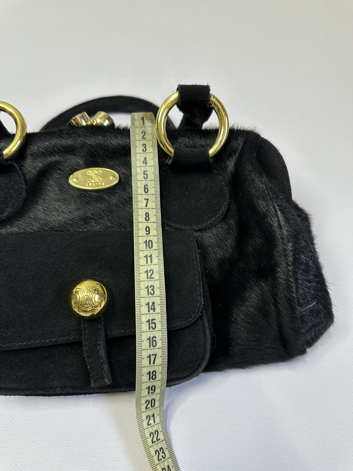 Celine Vintage 90s Fur Bag Celine Hobo IfSixWasNine Y2K AvantGarde Size ONE SIZE - 19 Thumbnail