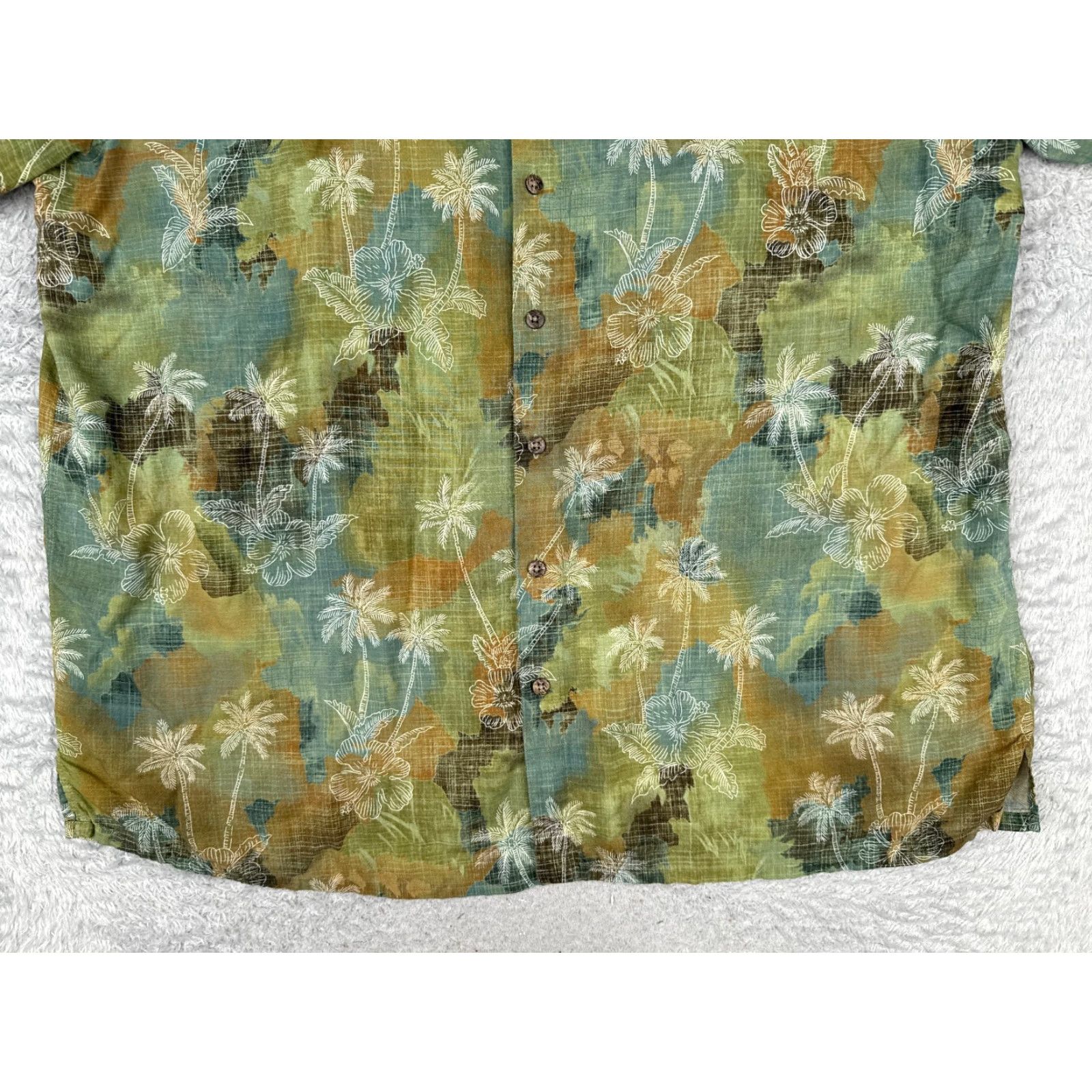 Vintage Batik Bay Shirt Adult 2XL Green Floral Button Hawaiian 100% Rayon Batik Bay Button-Up Aloha Hawaiian Resort Size US XXL / EU 58 / 5 - 6 Thumbnail