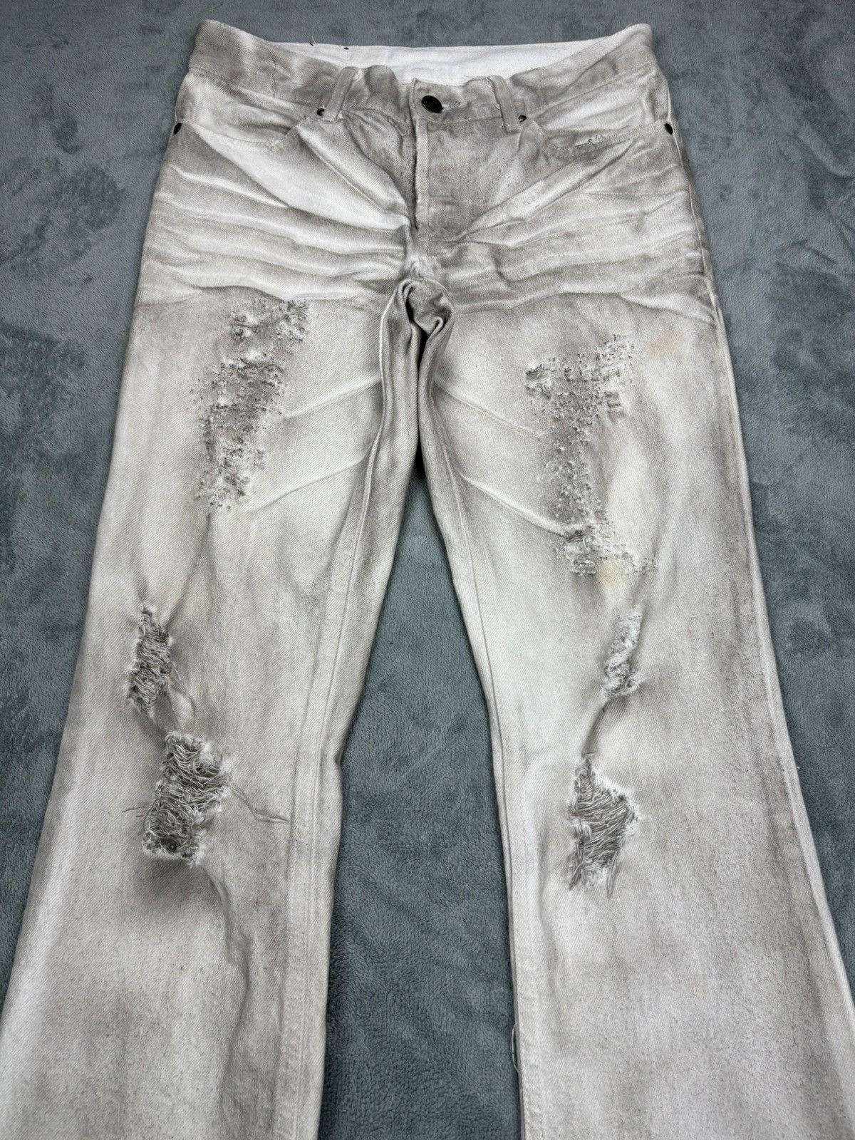 Le Grande Bleu (L.G.B.) Shellac Flared Pants. S0227 Size US 29 - 3 Thumbnail