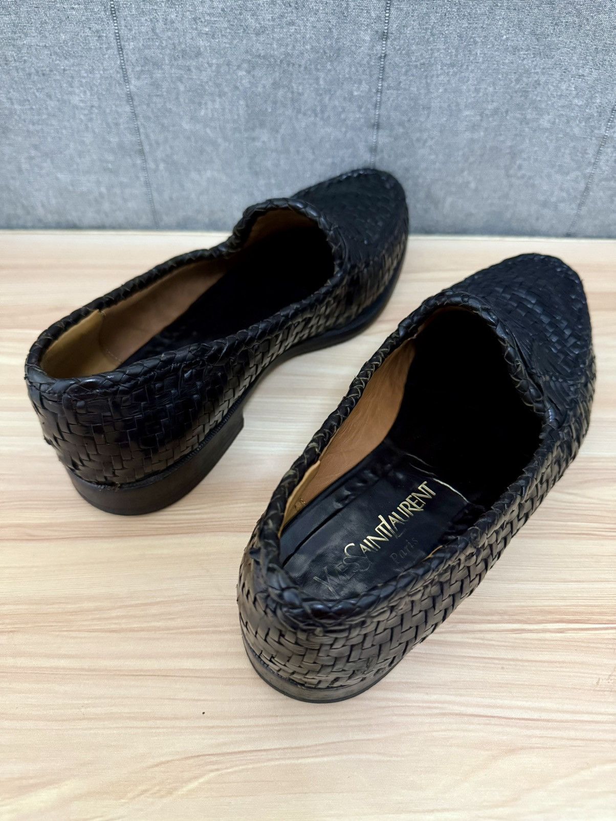 Yves Saint Laurent Yves saint laurent Black Woven Leathers loafers Size US 7 / EU 40 - 6 Thumbnail