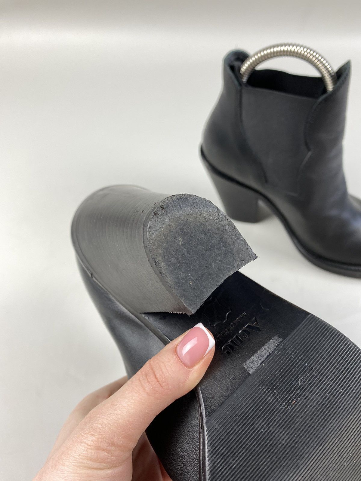 Acne Studios Acne ladies leather heeled boots size 37 Size US 7 / IT 37 - 14 Thumbnail