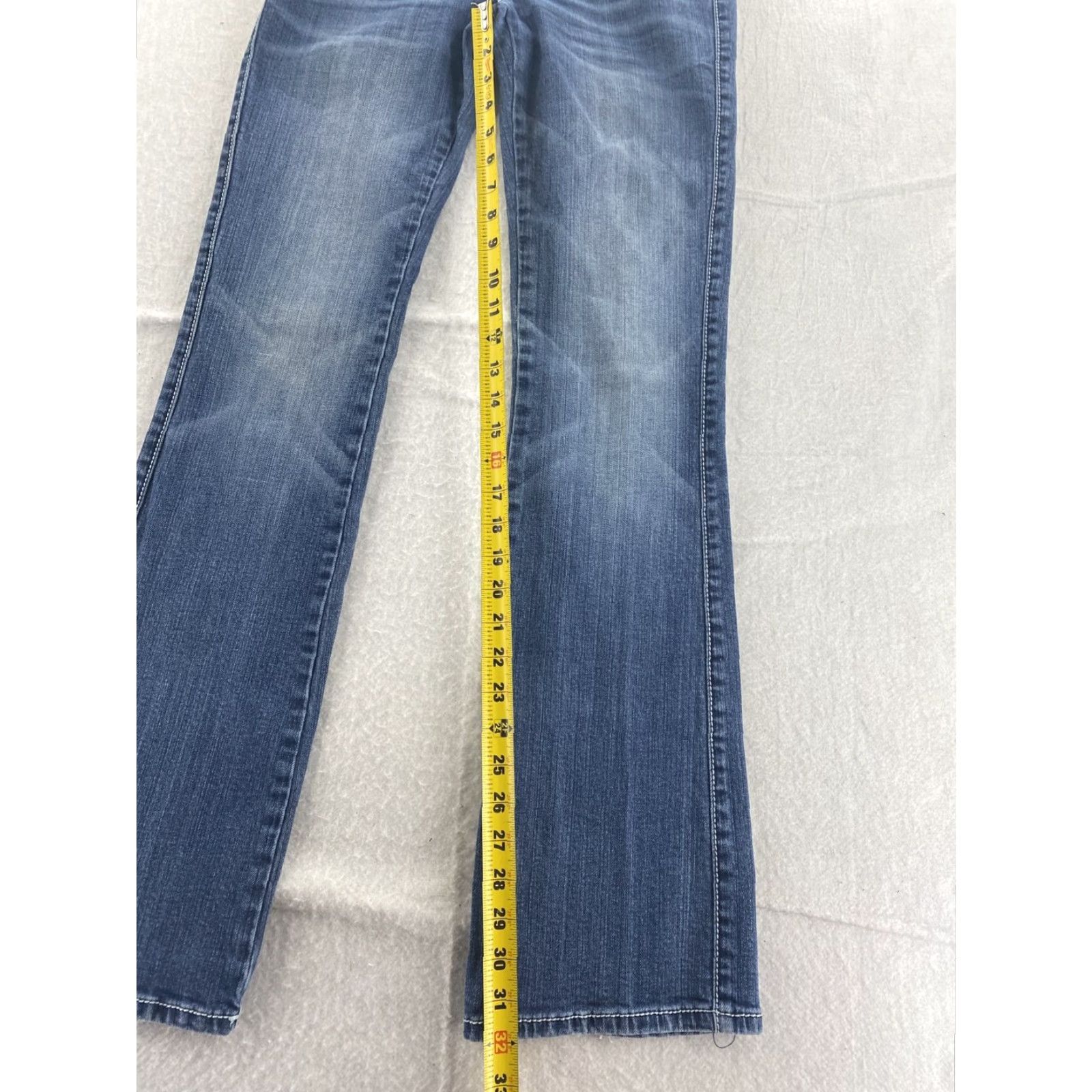 Wrangler Wrangler Rock 47 Womens Blue Denim Bootcut Jeans 1X Large Low Rise Size 25" / US 0 / IT 36 - 4 Thumbnail