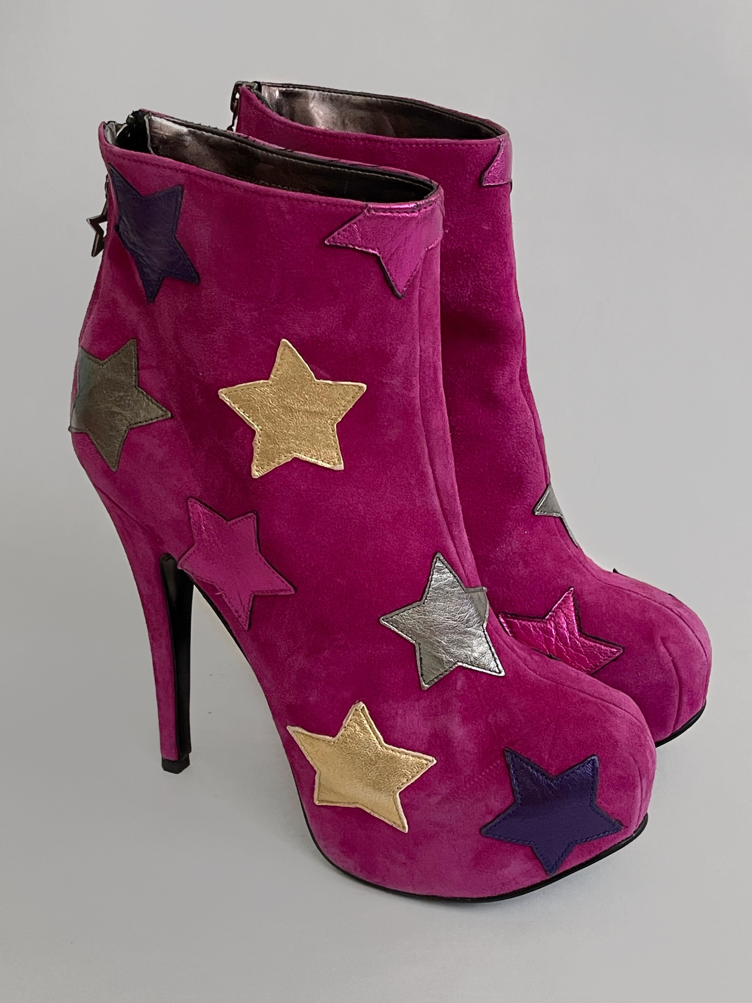 Other Polished Red by Dad pink heels suede leather heels stars Size US 8.5 / IT 38.5 - 4 Thumbnail