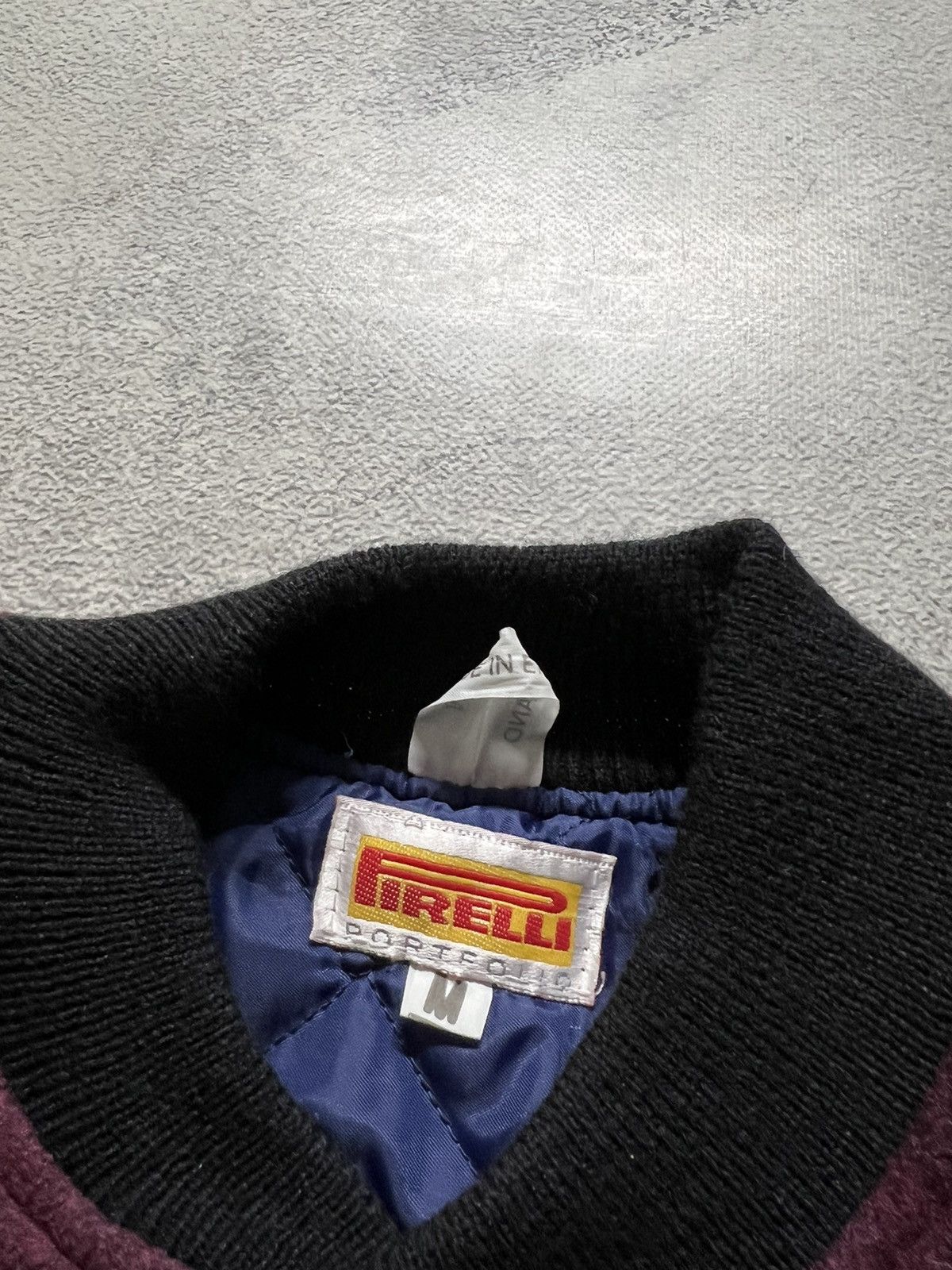 Vintage Y2k Thrashed Porsche Cup Firelli Wool Bomber Jacket 90’s Size US M / EU 48-50 / 2 - 17 Thumbnail