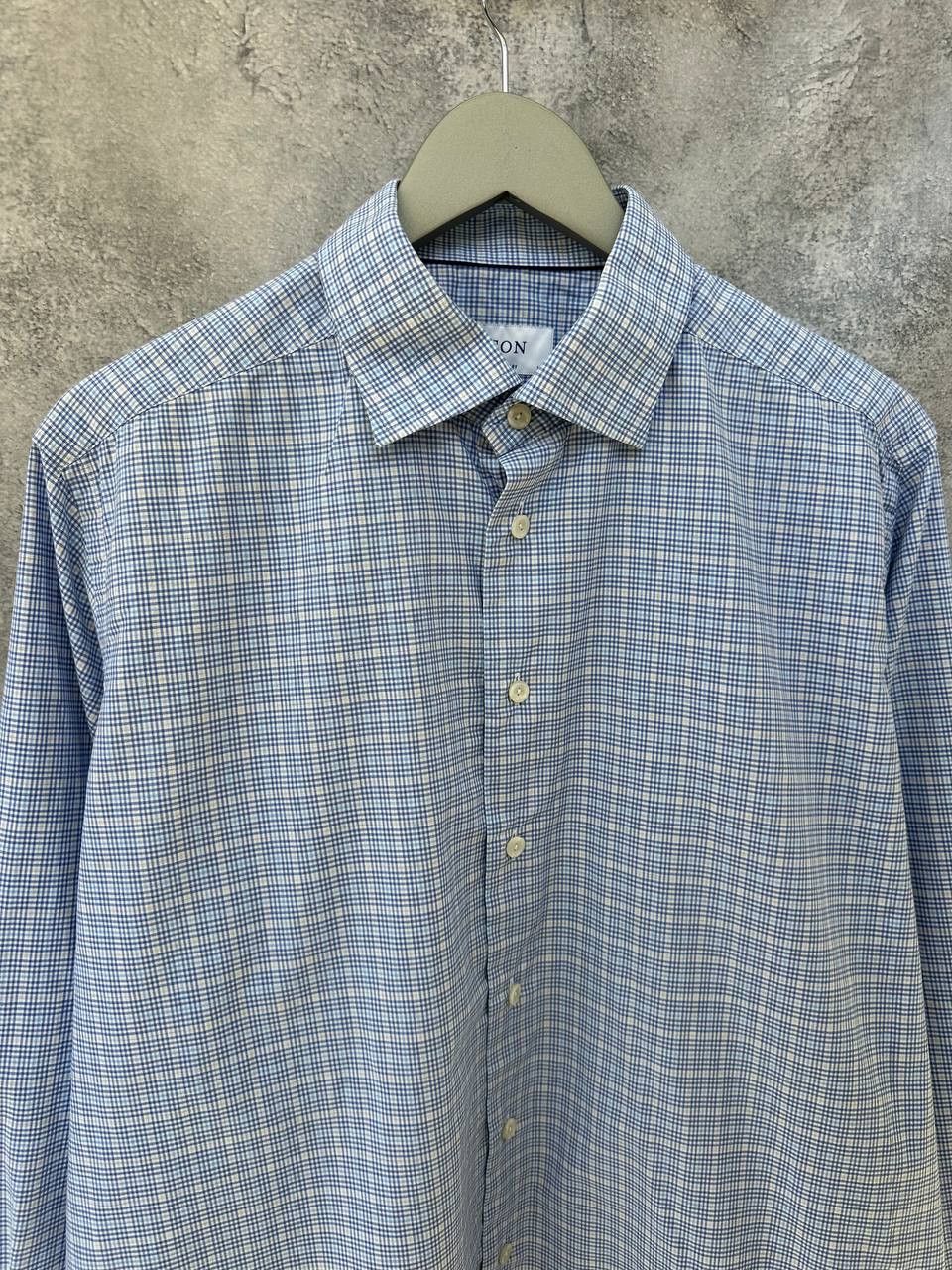 Eton Eton Contemporary Button Up Shirt Long Sleeve Plaid Size US XL / EU 56 / 4 - 5 Thumbnail