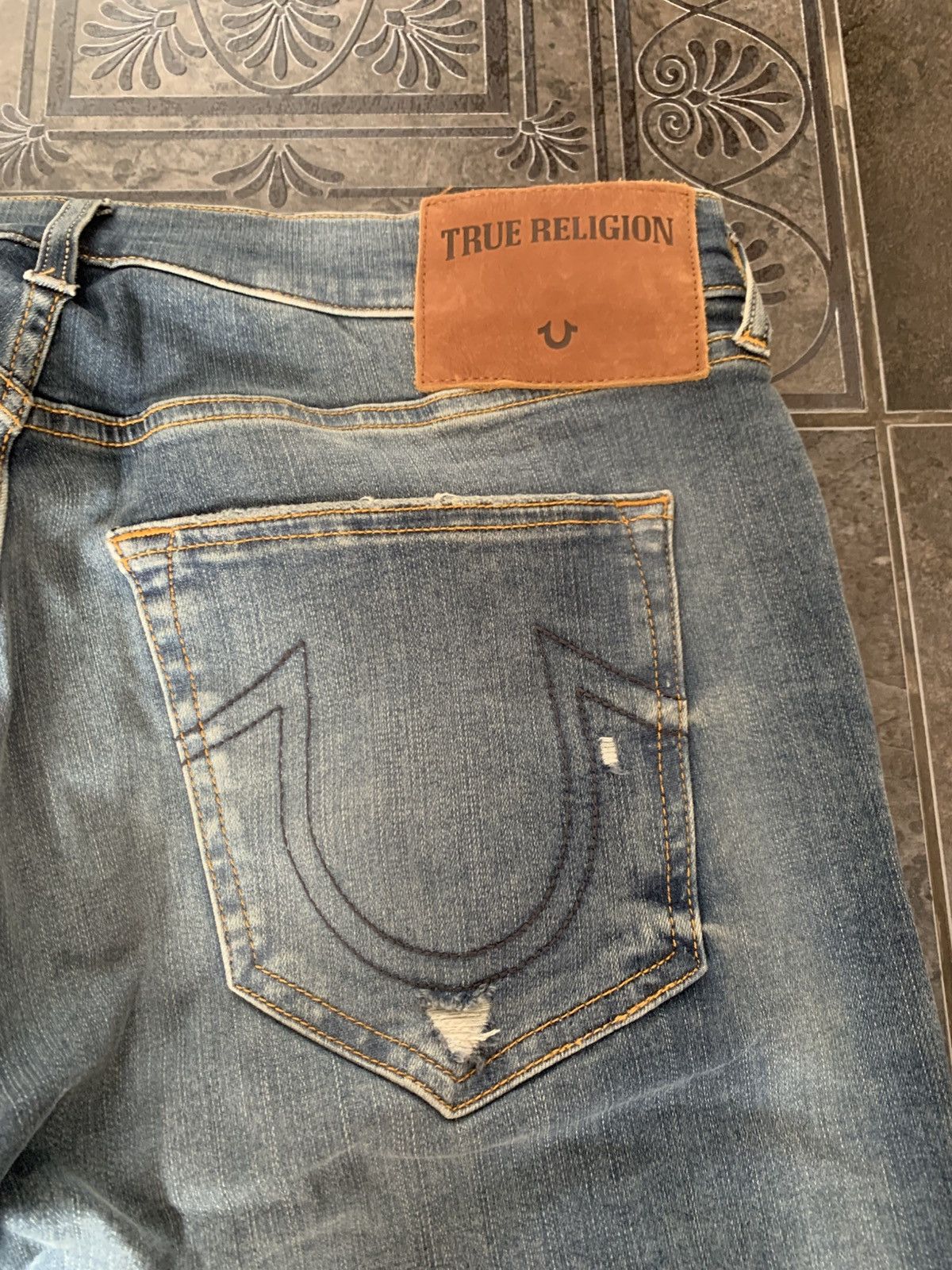 Japanese Brand × True Religion × Vintage 🔥 True Religion Rocco Relaxed Skinny Pants Jeans Y2K Logo Size US 33 - 13 Thumbnail