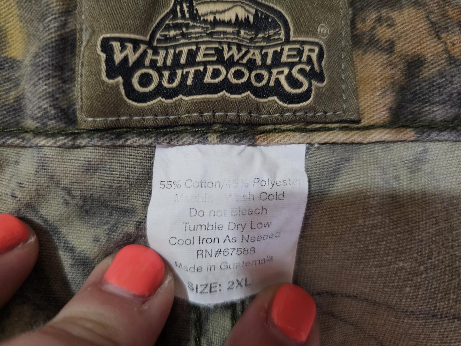 Designer Whitewater Outdoors Pants Green Mens 2XL Camo Size ONE SIZE - 6 Thumbnail