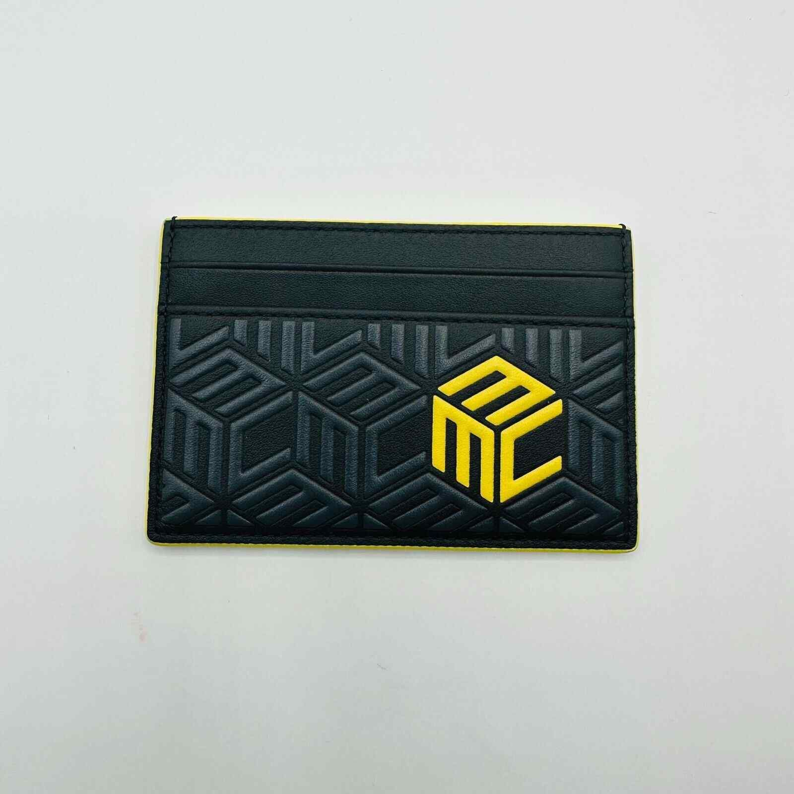 MCM Black Unisex in Cubic Monogram Yellow Emblem Logo Card Case Size ONE SIZE - 1 Thumbnail