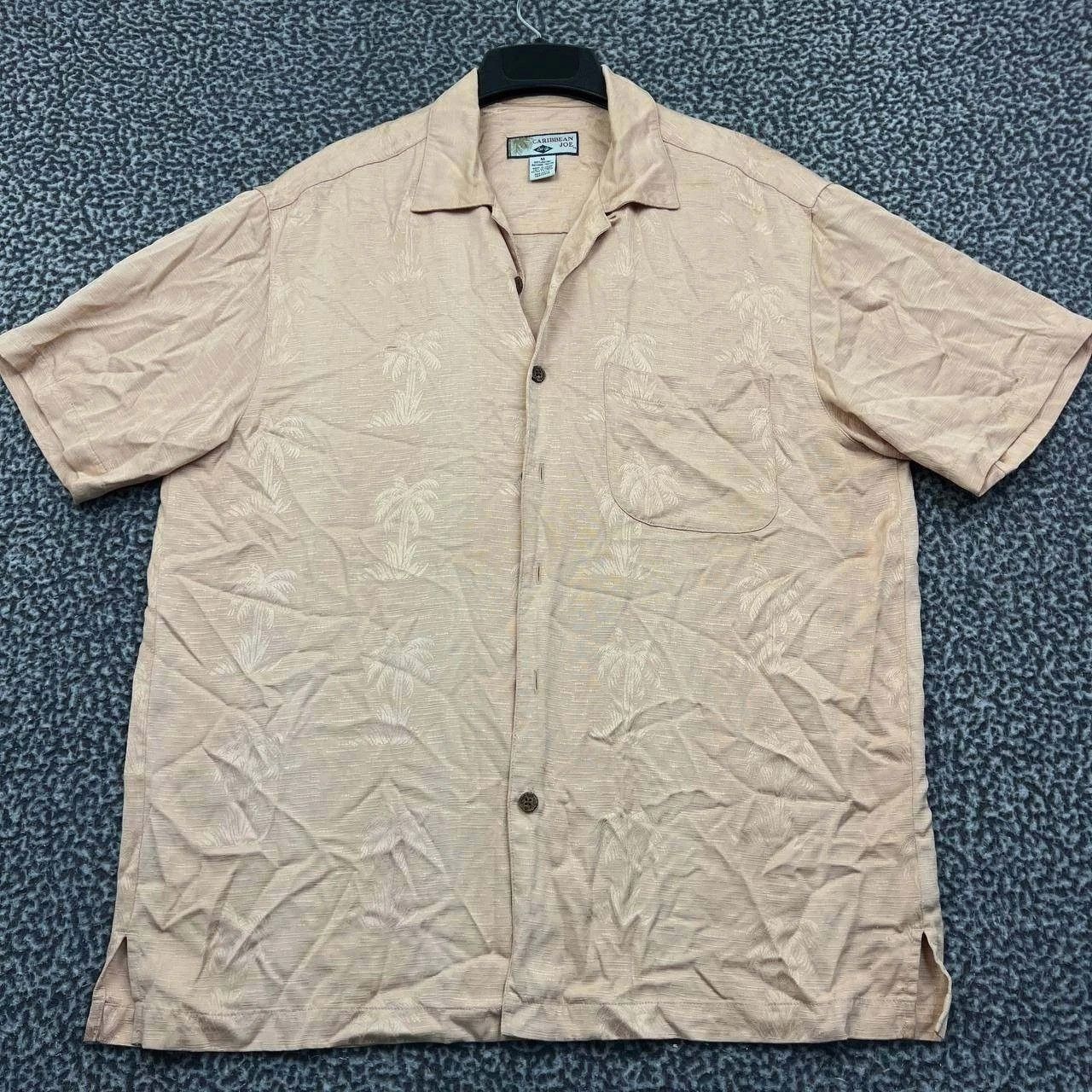 Caribbean Caribbean Joe Palm Tree Jacquard Rayon Camp Button Up M Size US M / EU 48-50 / 2 - 1 Thumbnail