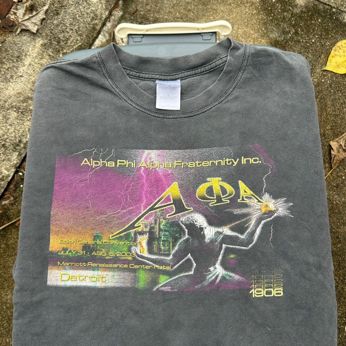Vintage Vintage Alpha Phi Alpha Fraternity Inc AoA Sun faded Size US S / EU 44-46 / 1 - 6 Thumbnail