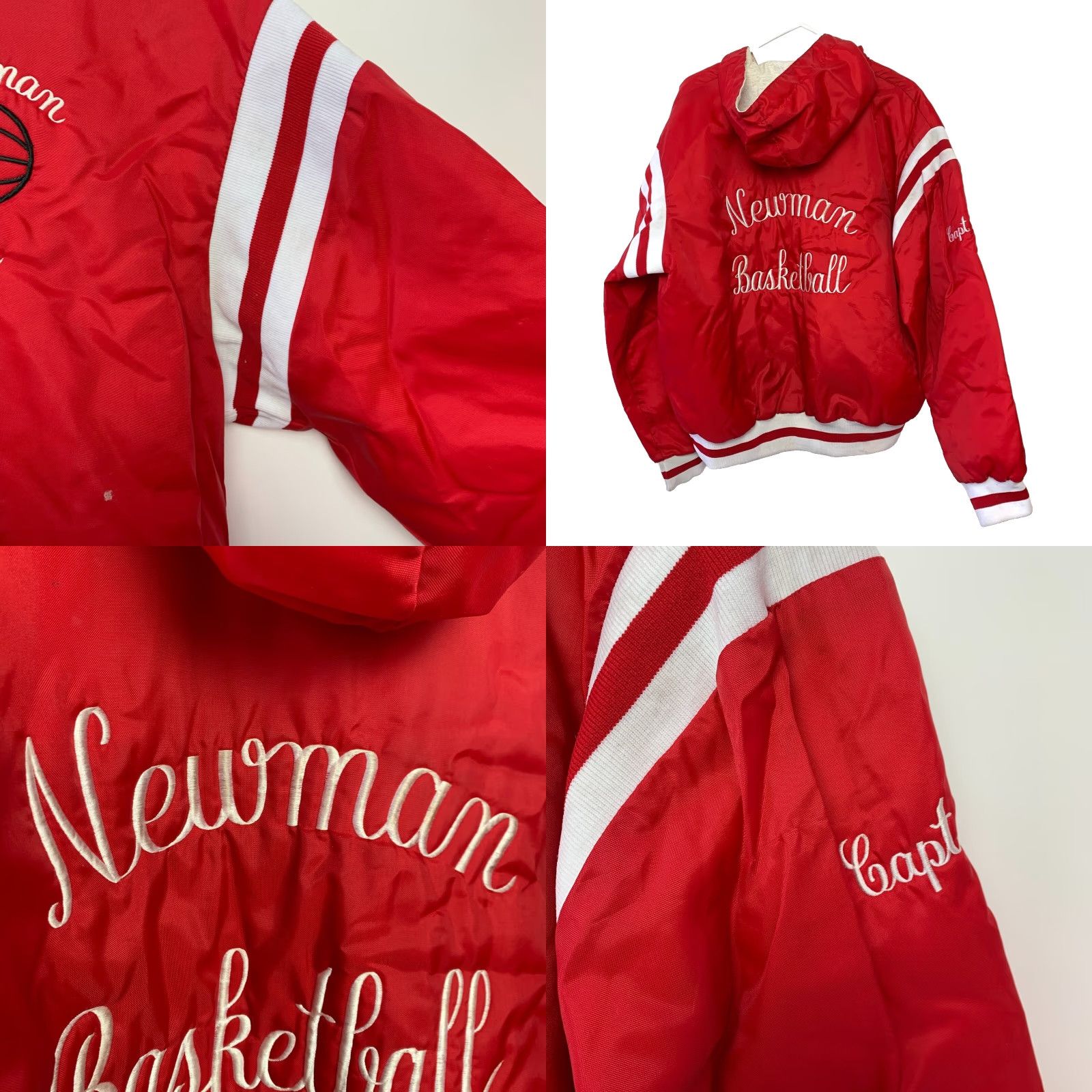 Vintage VINTAGE Rennoc Jacket Windbreaker Red White Pullover XL Newman Prep Basketball Size XL / US 12-14 / IT 48-50 - 8 Thumbnail