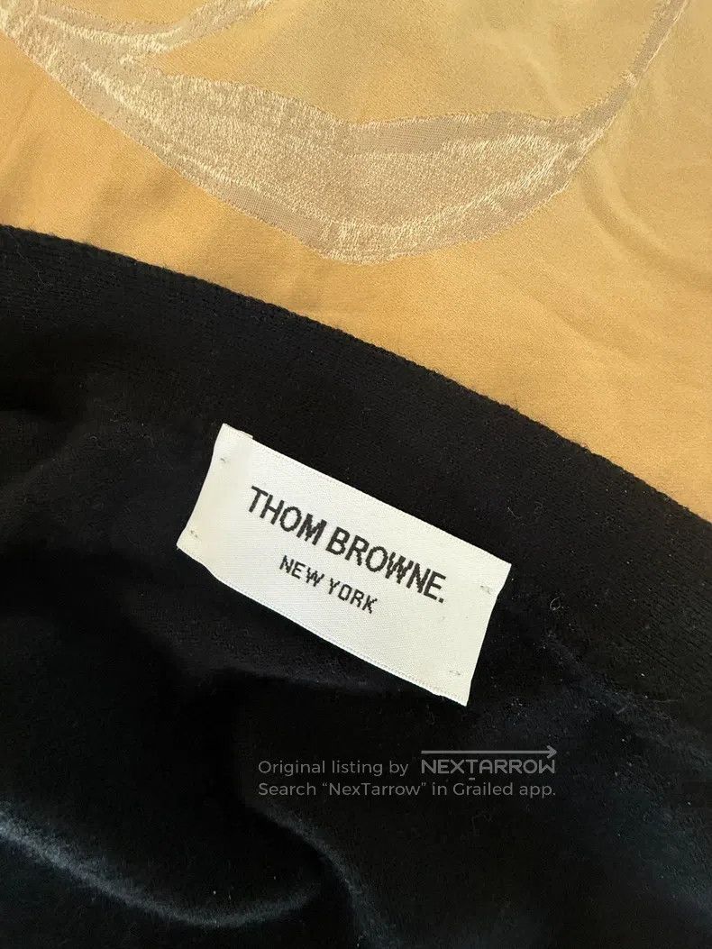 Thom Browne Black four-striped wool cardigan