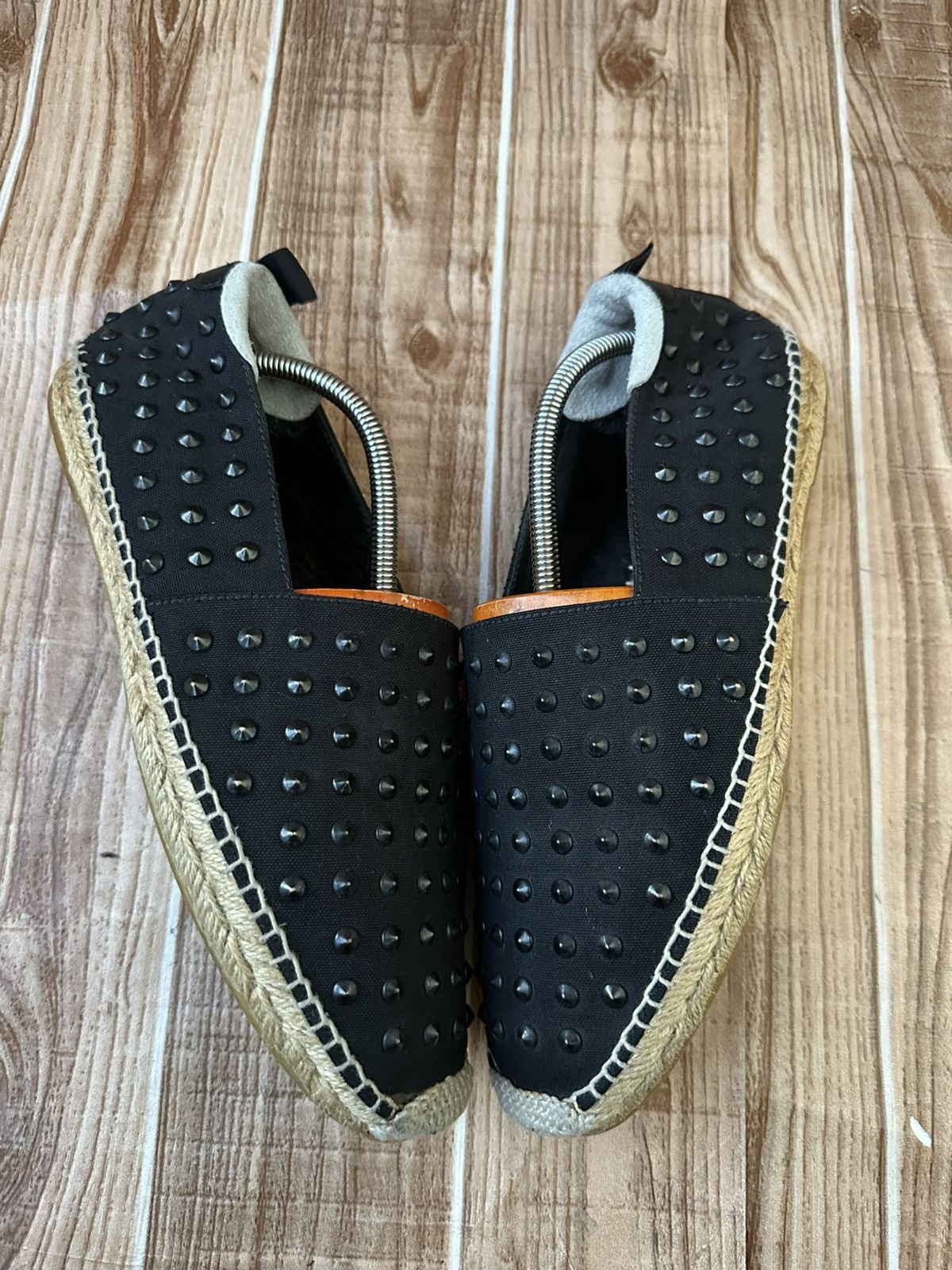 Saint Laurent Paris Saint Laurent Paris Hedi Slimane Black Studded Espadrilles Size US 9 / EU 42 - 7 Thumbnail