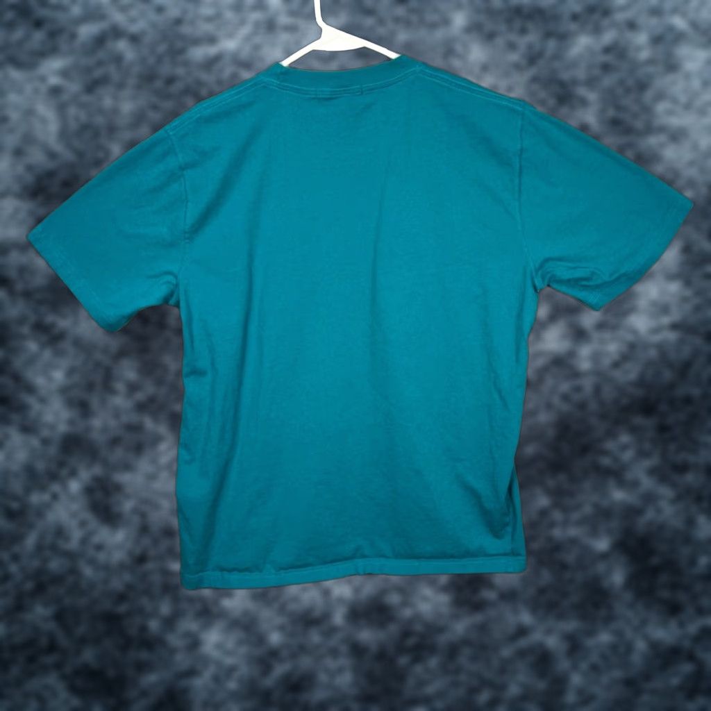 Vintage Aelfric Eden Mens T-Shirt Graphic Print Crew Neck Short Sleeve Teal Blue 2010-2019 Regular Size M Shirt Mens Size US M / EU 48-50 / 2 - 1 Thumbnail
