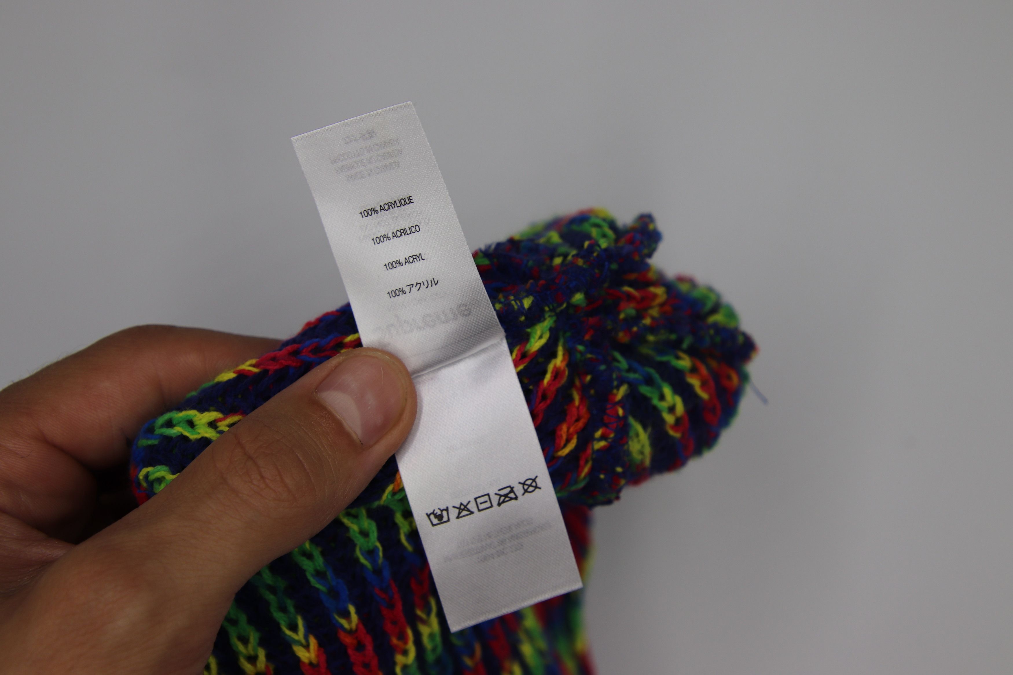 Supreme Supreme Rainbow Knit Beanie Navy Size ONE SIZE - 4 Thumbnail