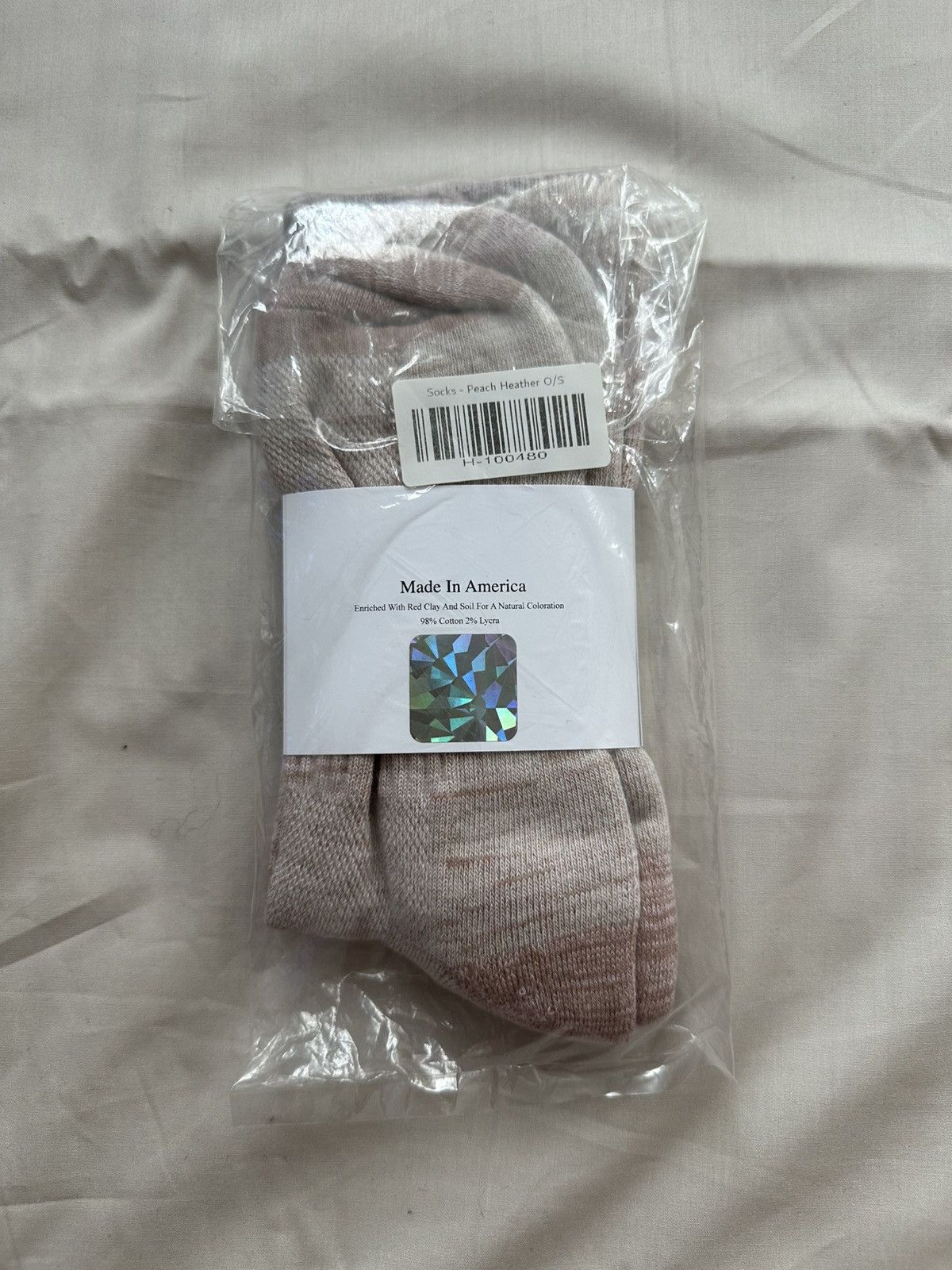 HIDDEN Peach Heather Socks Size ONE SIZE - 2 Thumbnail