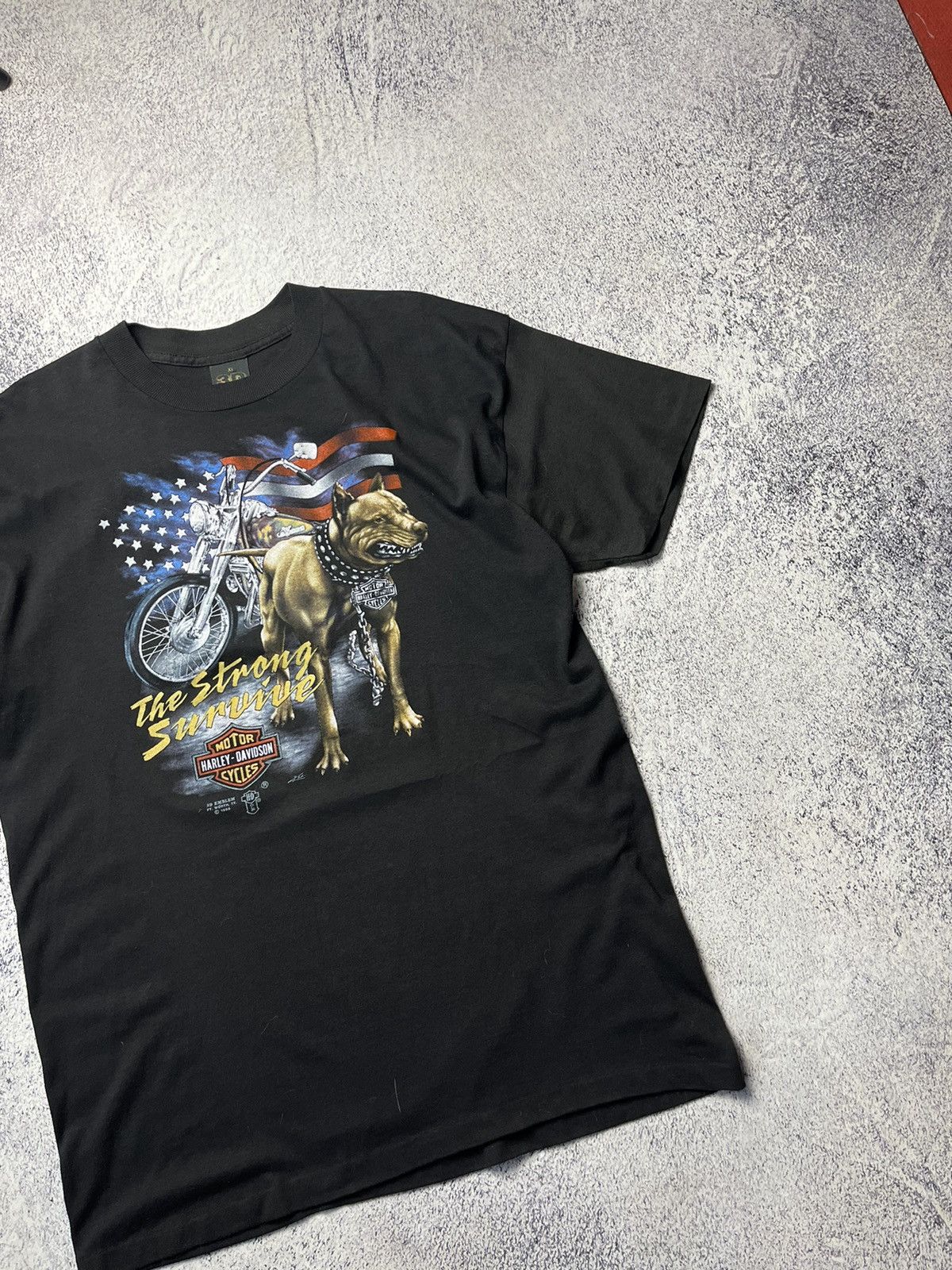 Harley Davidson Harley Davidson the strong 1988 vintage 3d emblem t-shirt Size US XL / EU 56 / 4 - 7 Thumbnail