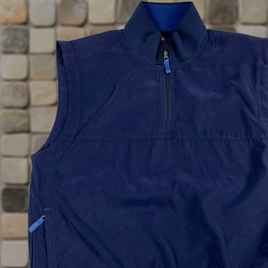 Vintage VINTAGE Arnold Palmer Vest Mens L Blue Men Large Golf Zip Golfer Golfing Microfiber Size US L / EU 52-54 / 3 - 1 Thumbnail