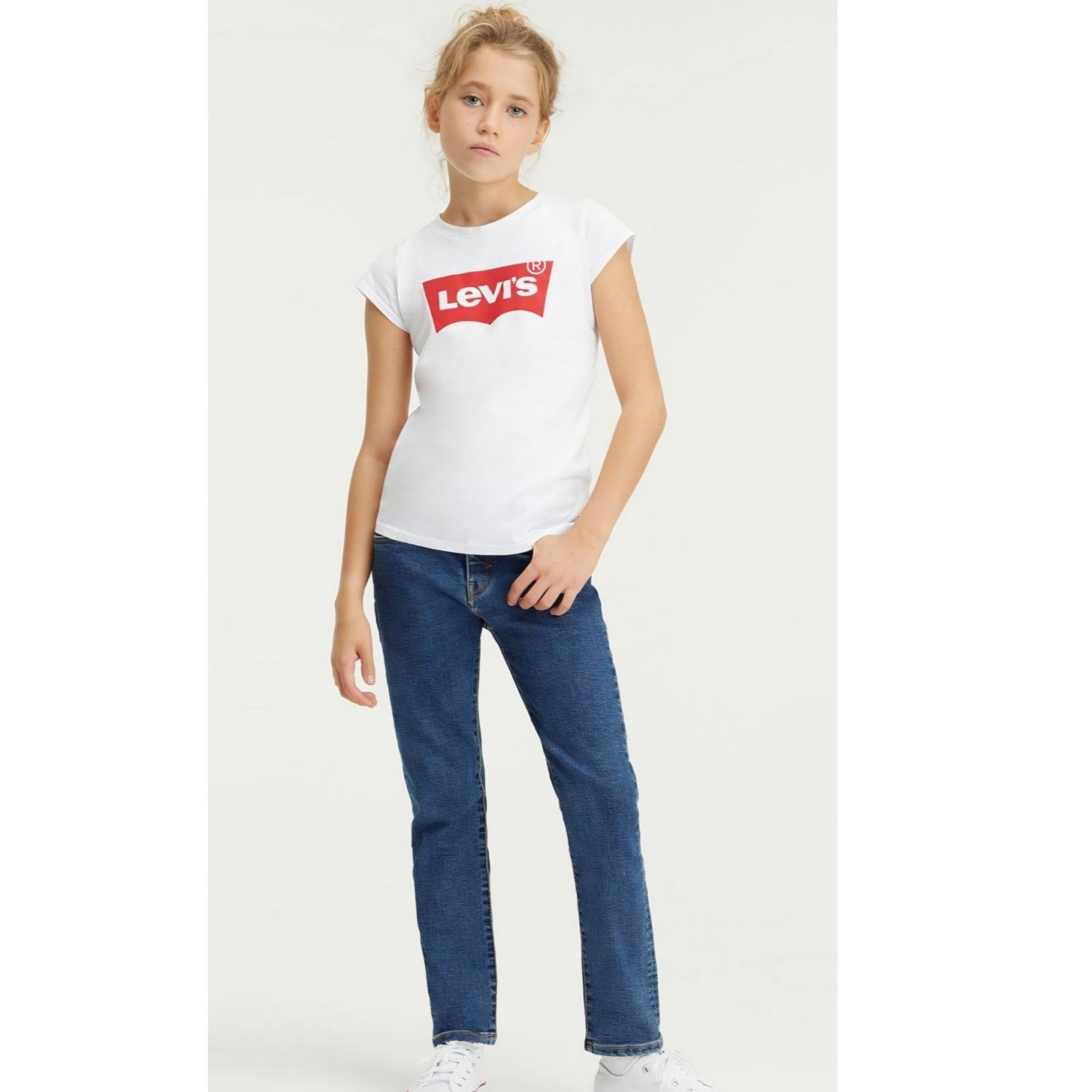 Levi's Levi's Girls Size 10 Regular Fit Skinny Blue Jeans Size 25" / US 0 / IT 36 - 2 Thumbnail