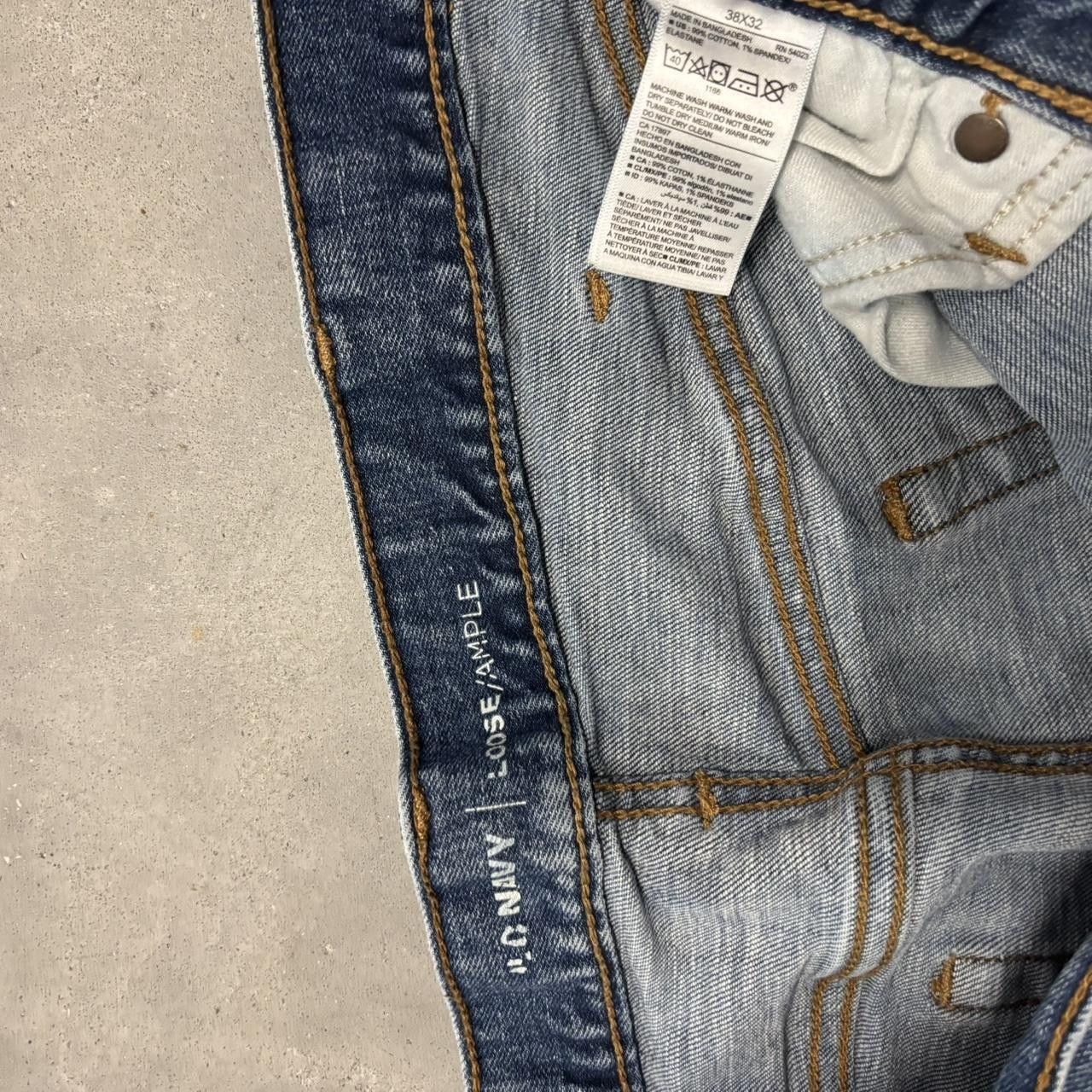 Japanese Brand × Vintage Crazy Vintage Y2K/2000s Grunge Faded Medium Wash Loose Fit Denim Jeans! Size US 36 / EU 52 - 7 Thumbnail