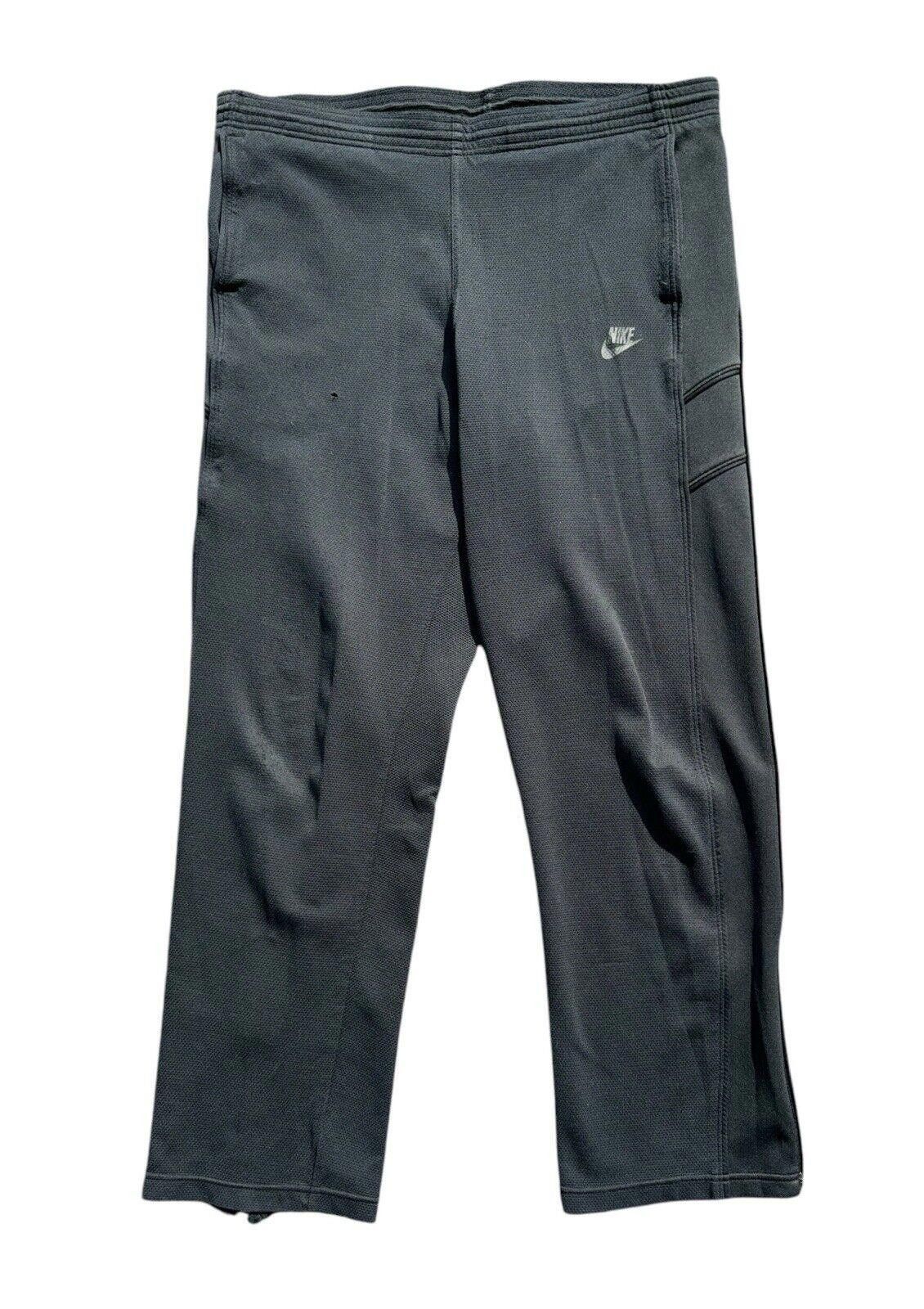 Nike Vintage Nike Y2K Black Zippered Track Pants Sweatpants Sz L Size US 34 / EU 50 - 1 Thumbnail