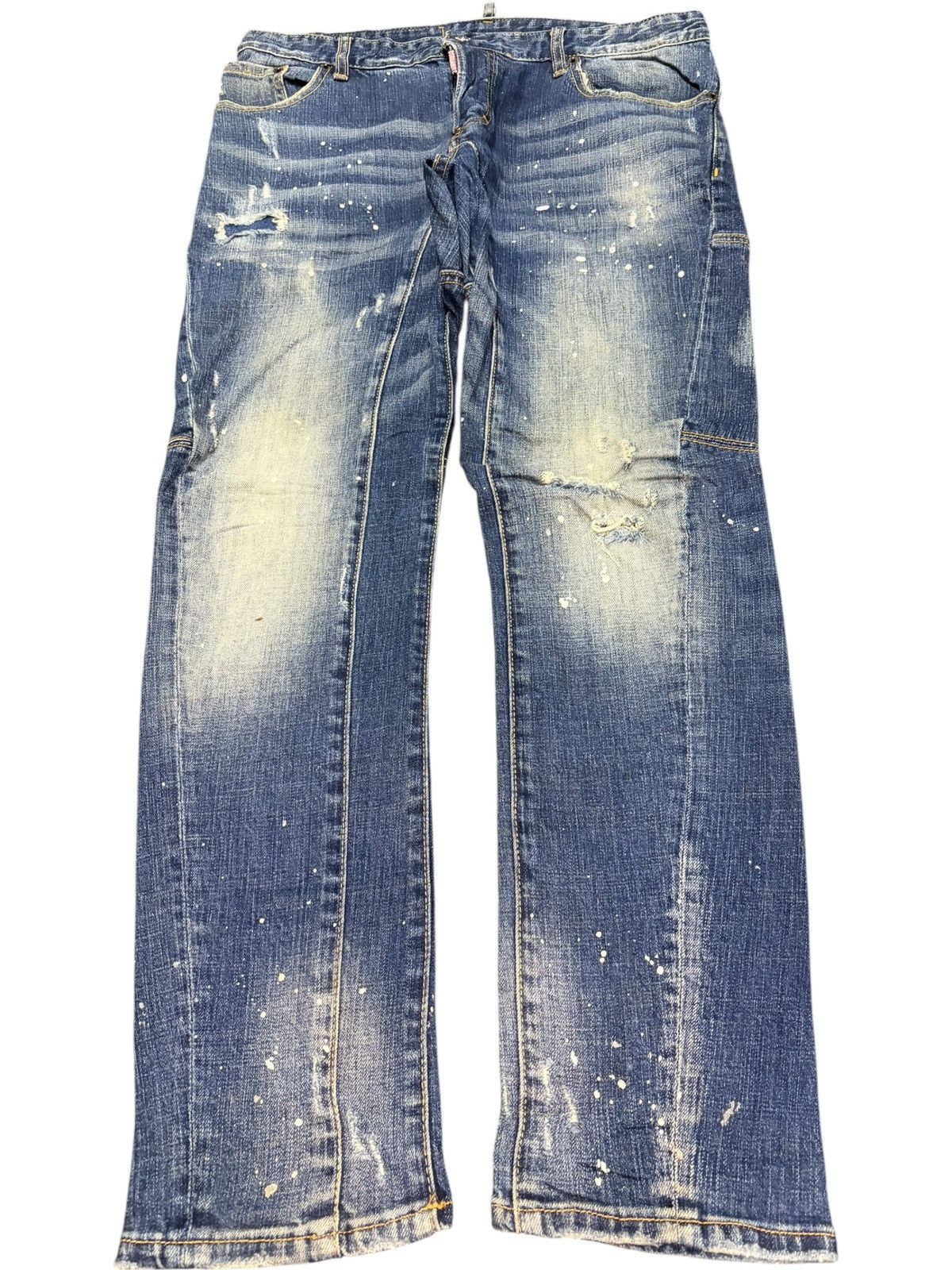 Dsquared2 Vintage Dsquared Bleached Wash Distressed Jeans Size 33" - 1 Thumbnail
