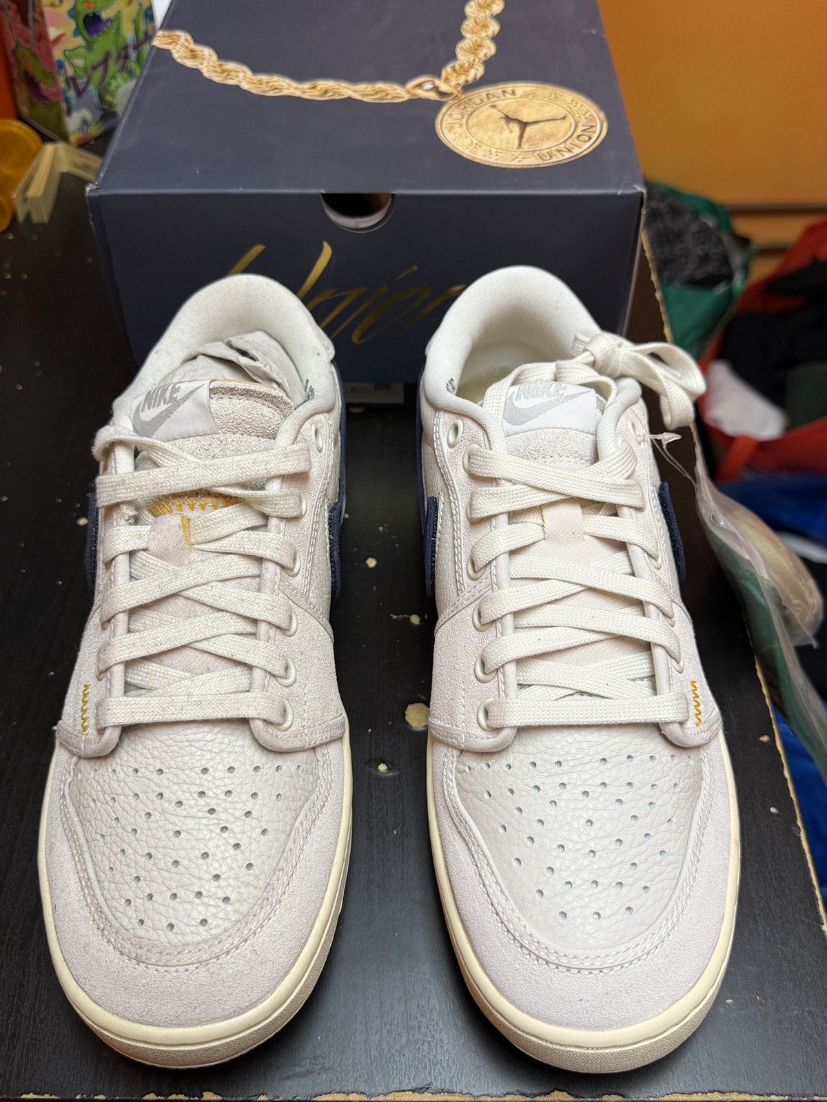 Union LA Jordan 1 Retro AJKO Low Sp Union Sail Leather Size US 9 / EU 42 - 3 Thumbnail