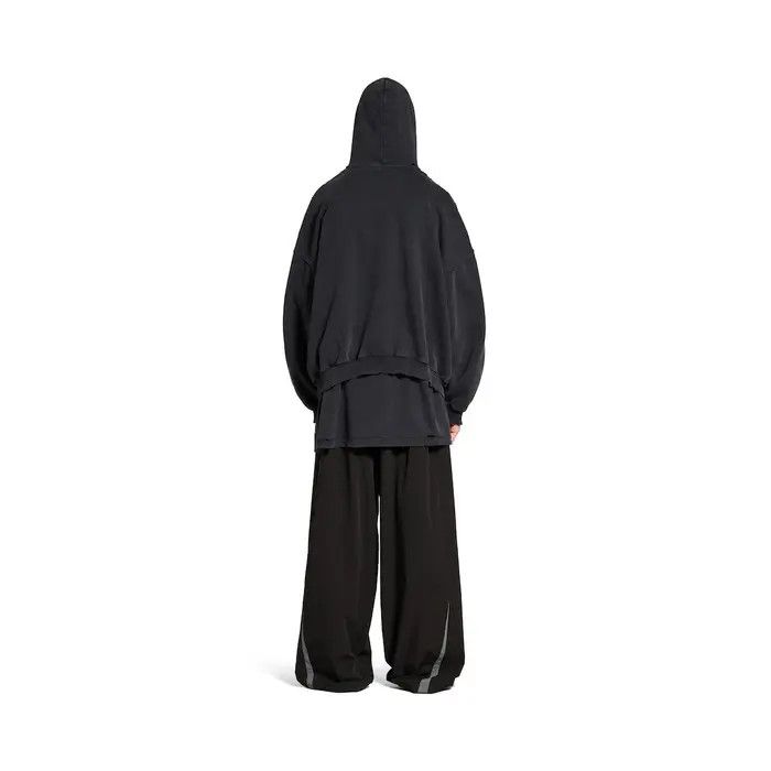 Balenciaga o1w1db11225 3B Liquified Hoodie Large Fit in Black Size US XXS / EU 40 - 4 Thumbnail