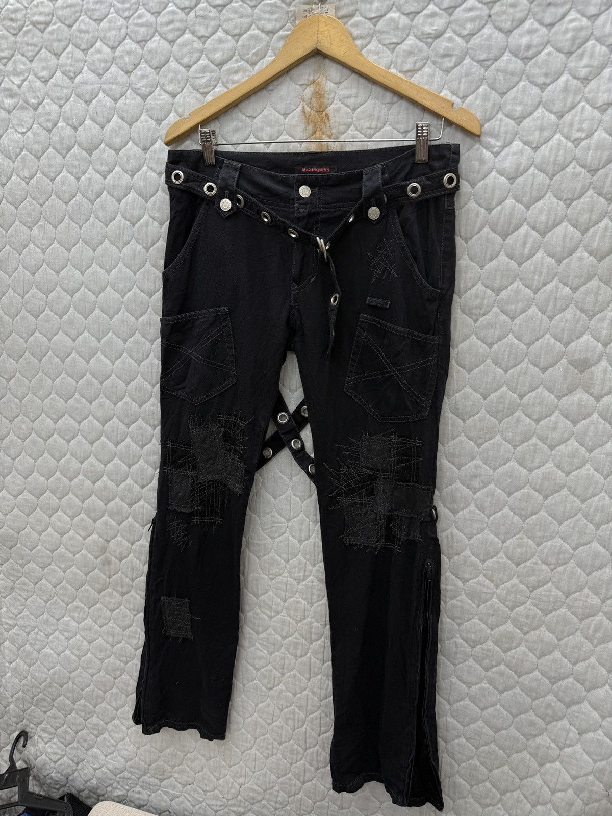 If Six Was Nine 🔥🔥🔥ARCHIVE ALGON QUINS BONDAGE PUNK PANTS Size US 32 / EU 48 - 5 Thumbnail