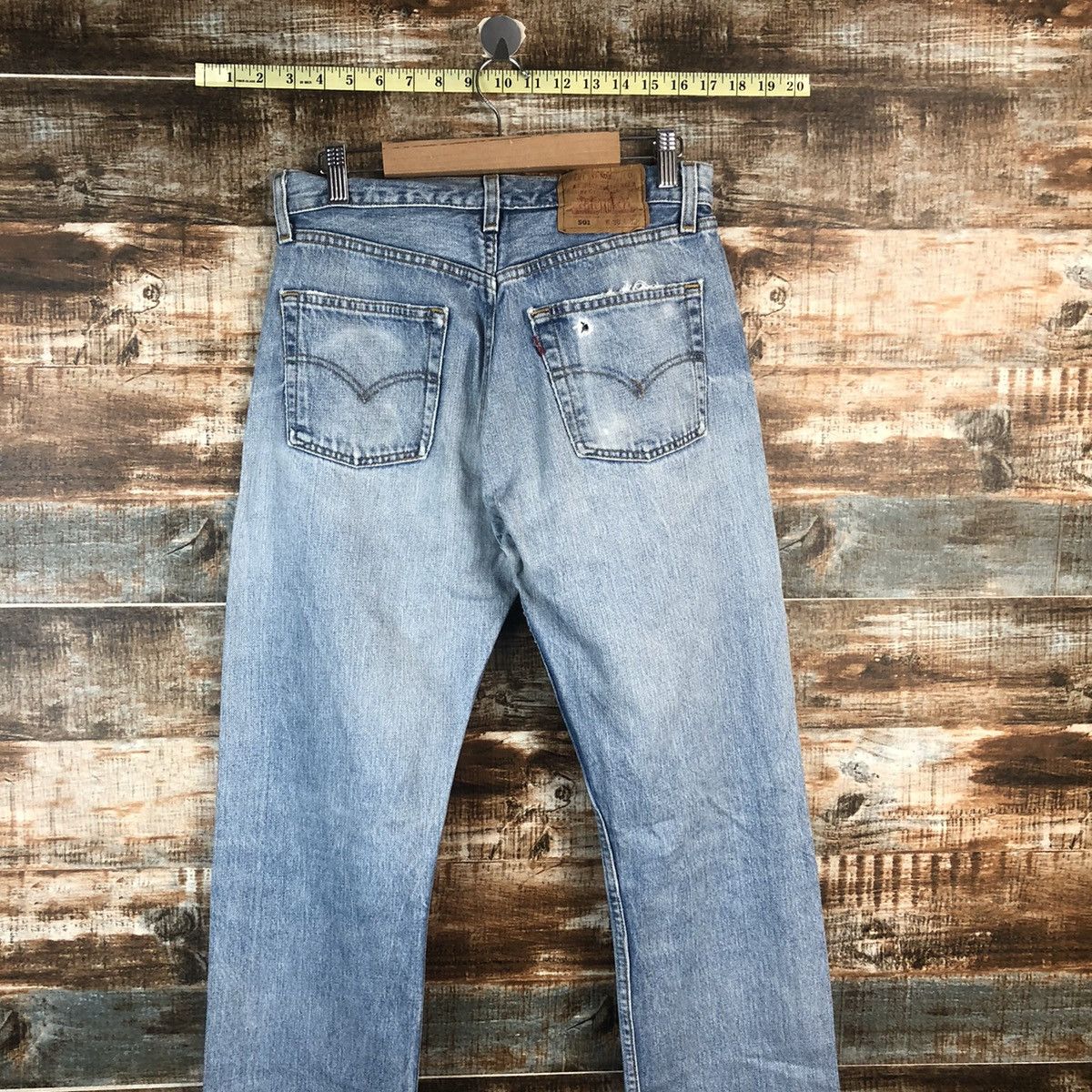 Levi's DLL Levis 501 Ripped distressed faded Blue Denim Pants #C002 Size US 30 / EU 46 - 14 Thumbnail