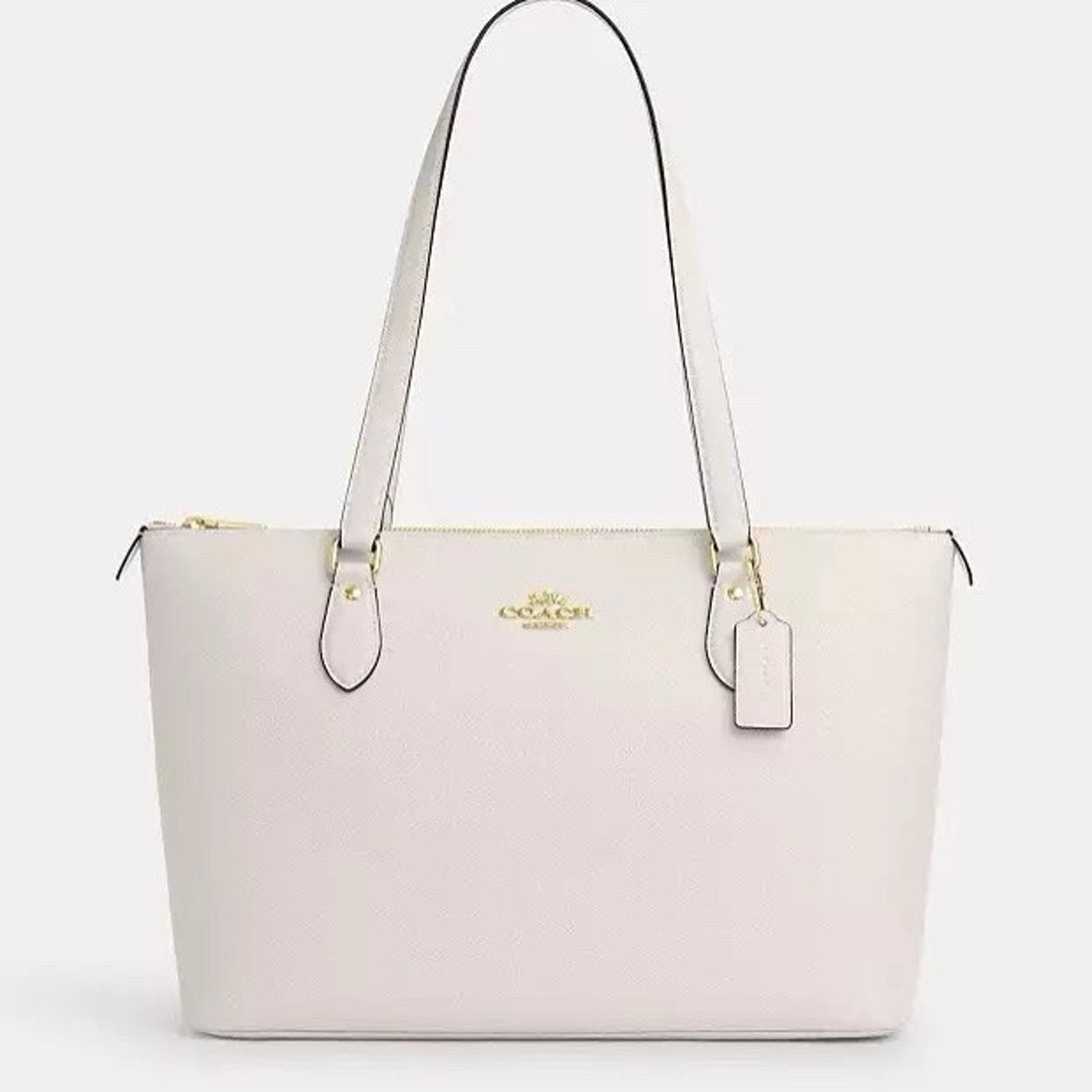 Coach NWT Coach Gallery Tote Bag Signature Canvas CV402 Gold/Chalk Size ONE SIZE - 5 Thumbnail