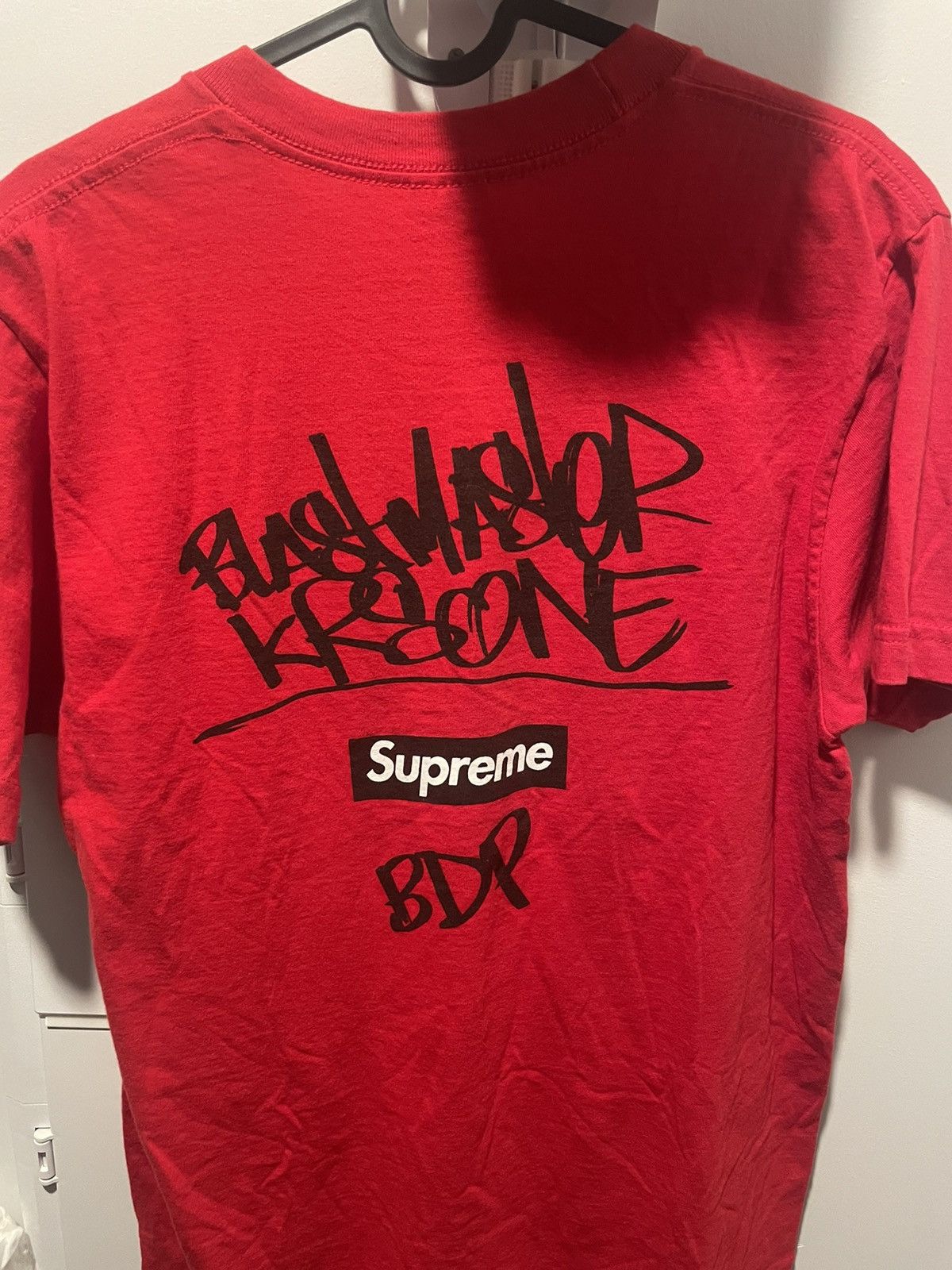 image of Supreme X Krs One By Any Means Necessary Tee Size M Fw14 in Red, Men's