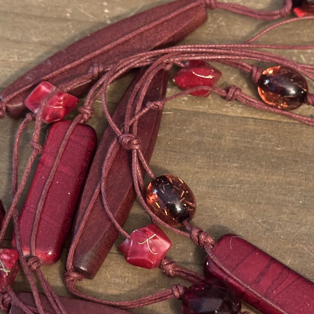 Other Isis long multi strand chunky station bead cord necklace Size ONE SIZE - 5 Thumbnail