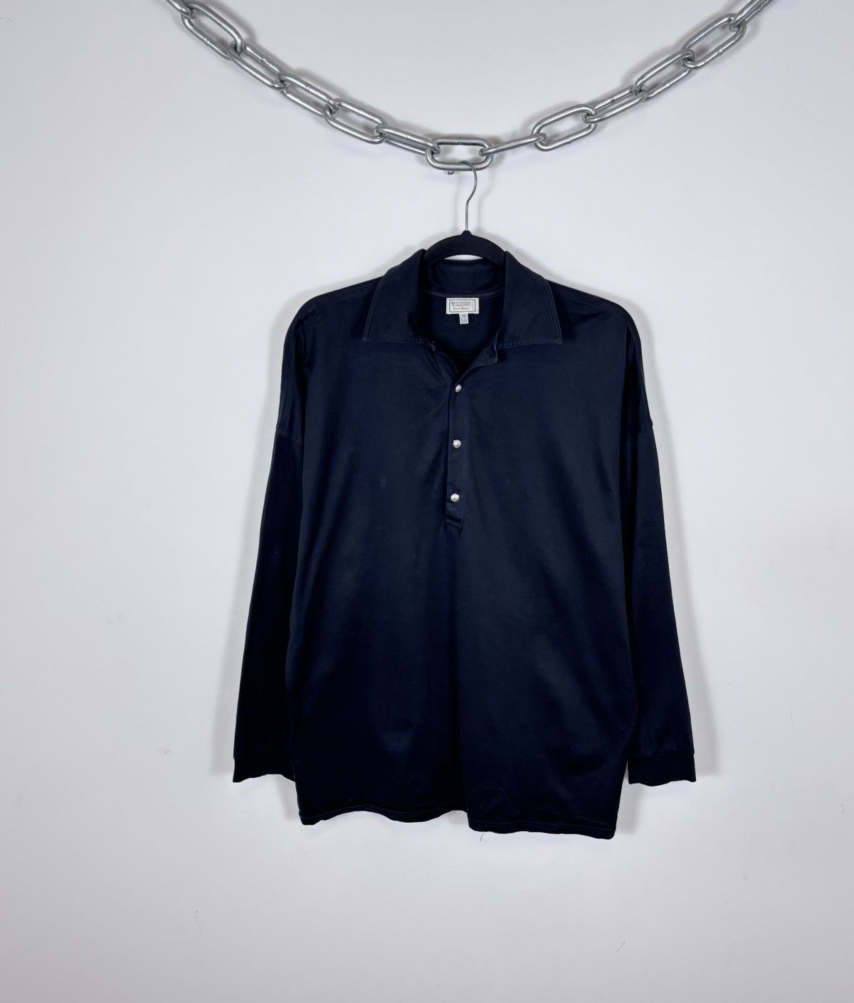 Versus Versace Vintage Gianni Versace Versus Men’s Long Sleeve Polo Shirt Size US L / EU 52-54 / 3 - 1 Thumbnail