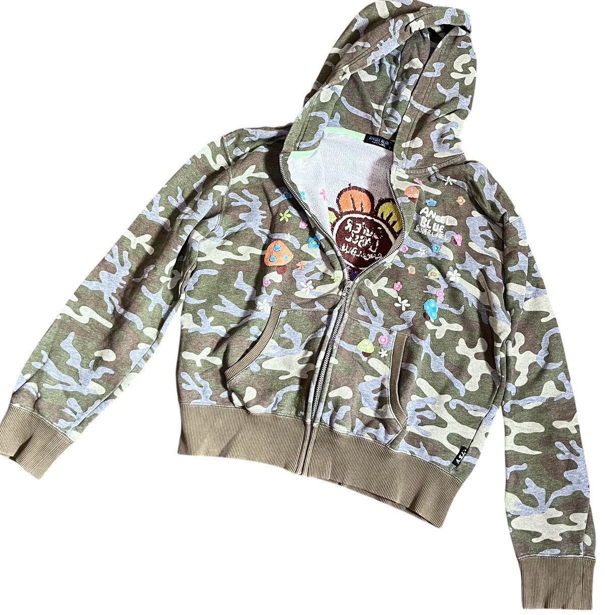 Angel Blue Vintage angel blue camo patched zip hoodie Size US L / EU 52-54 / 3 - 2 Thumbnail