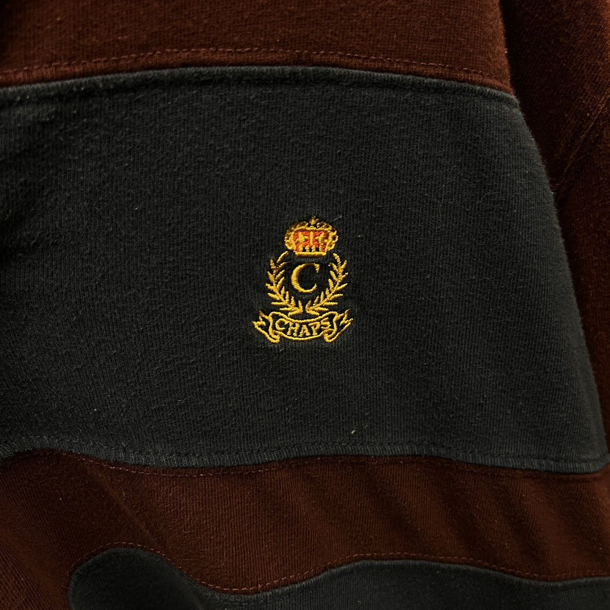 Chaps × Chaps Ralph Lauren × Vintage Chaps Ralph Lauren Maroon Navy Collared Rugby Polo Shirt Y2K Size US XXL / EU 58 / 5 - 2 Thumbnail