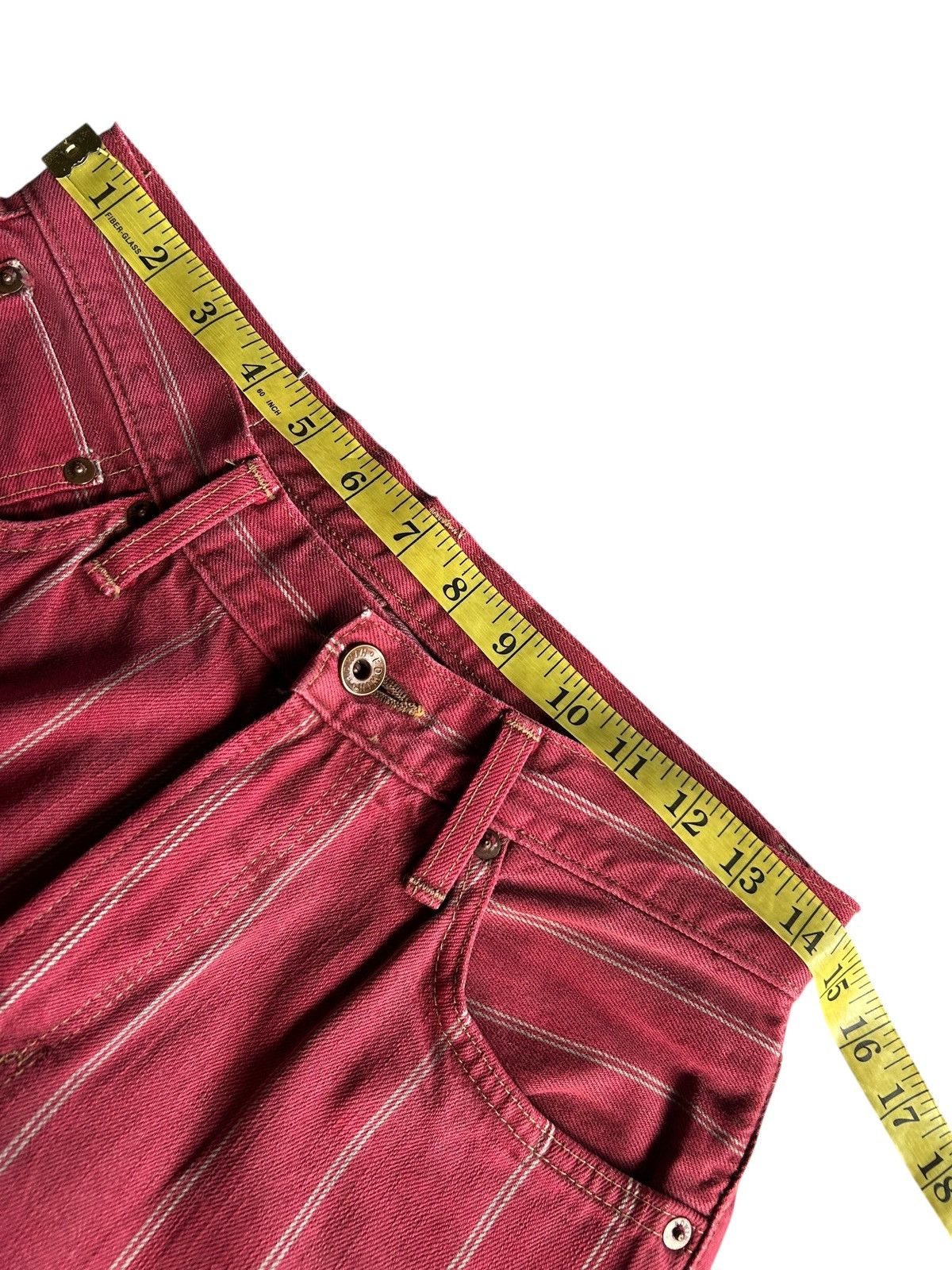 Kapital VINTAGE EDWIN 505 SELVEDGE STRIPE FLARE DENIM JEANS Size US 29 - 10 Thumbnail