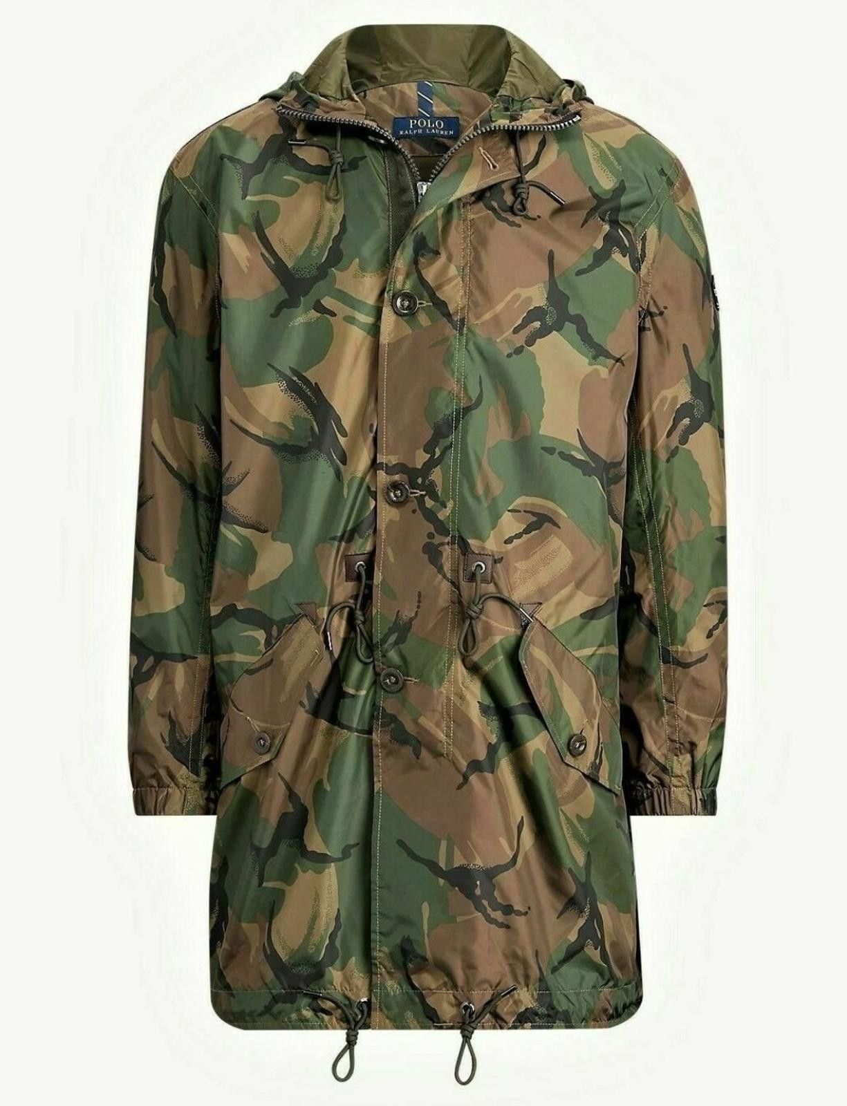 Polo Ralph Lauren Polo Ralph Lauren Hooded Army Camouflage Rain Coat Jacket S Size US S / EU 44-46 / 1 - 2 Thumbnail