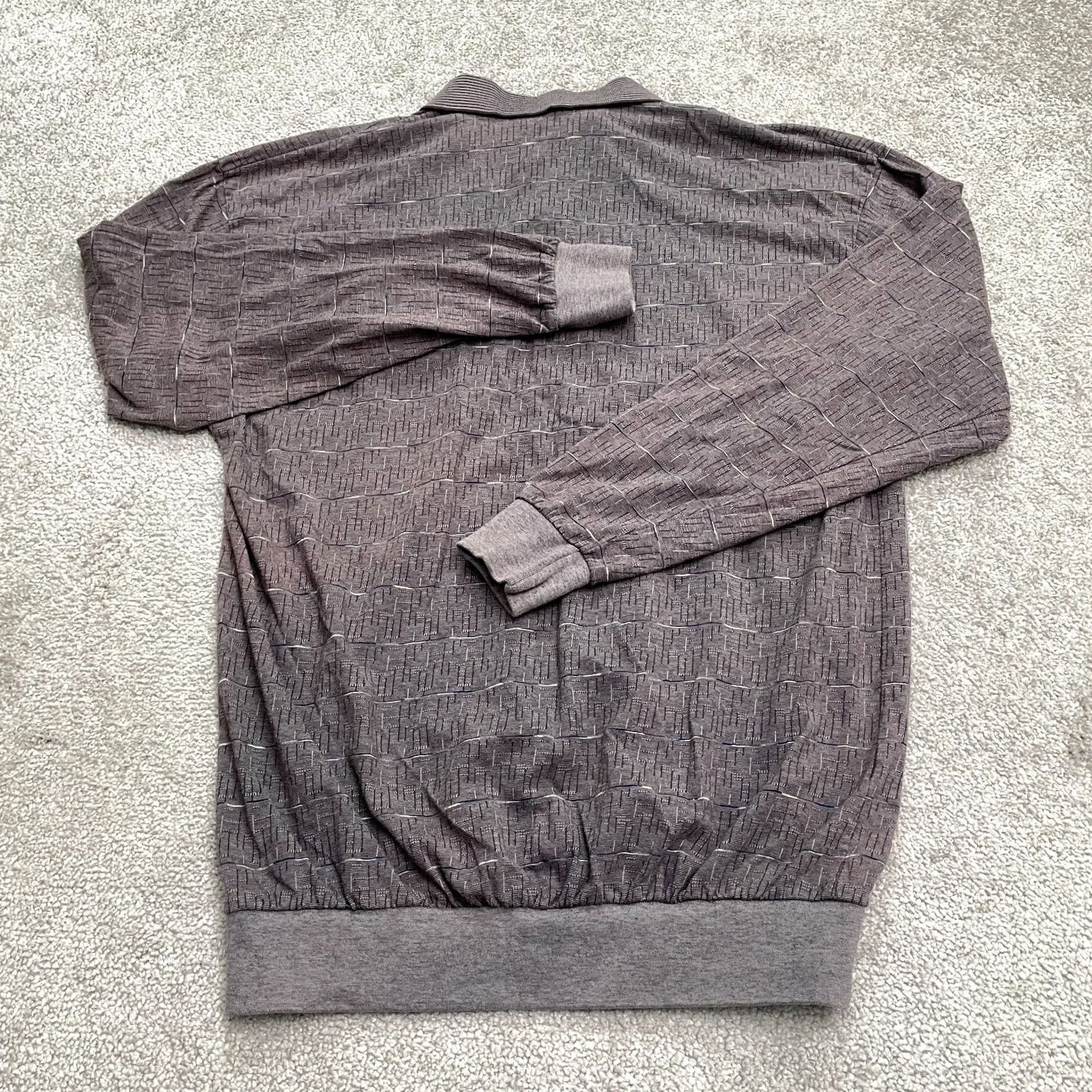 Vintage LD Sport Polo Shirt Mens M Brown 90s Geometric Long Sleeve Casual Classic Shirt Size US M / EU 48-50 / 2 - 2 Thumbnail