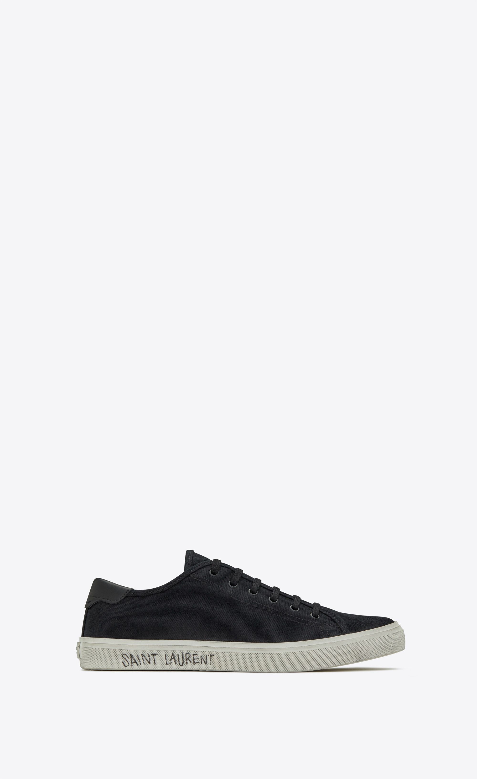Saint Laurent Paris o1bcso1str1224 Malibu Sneakers In Canvas in Black Size US 9.5 / EU 42-43 - 1 Thumbnail