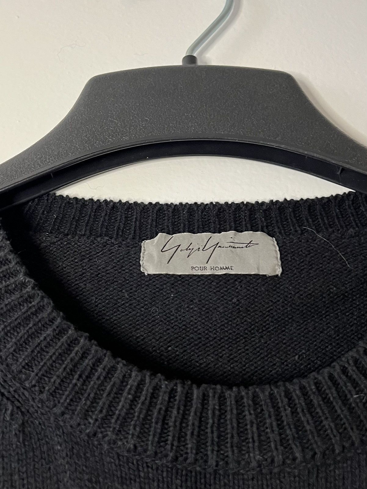 Yohji Yamamoto Yohji Yamamoto Black Kanji And Dog Knit Sweater Size US L / EU 52-54 / 3 - 3 Thumbnail