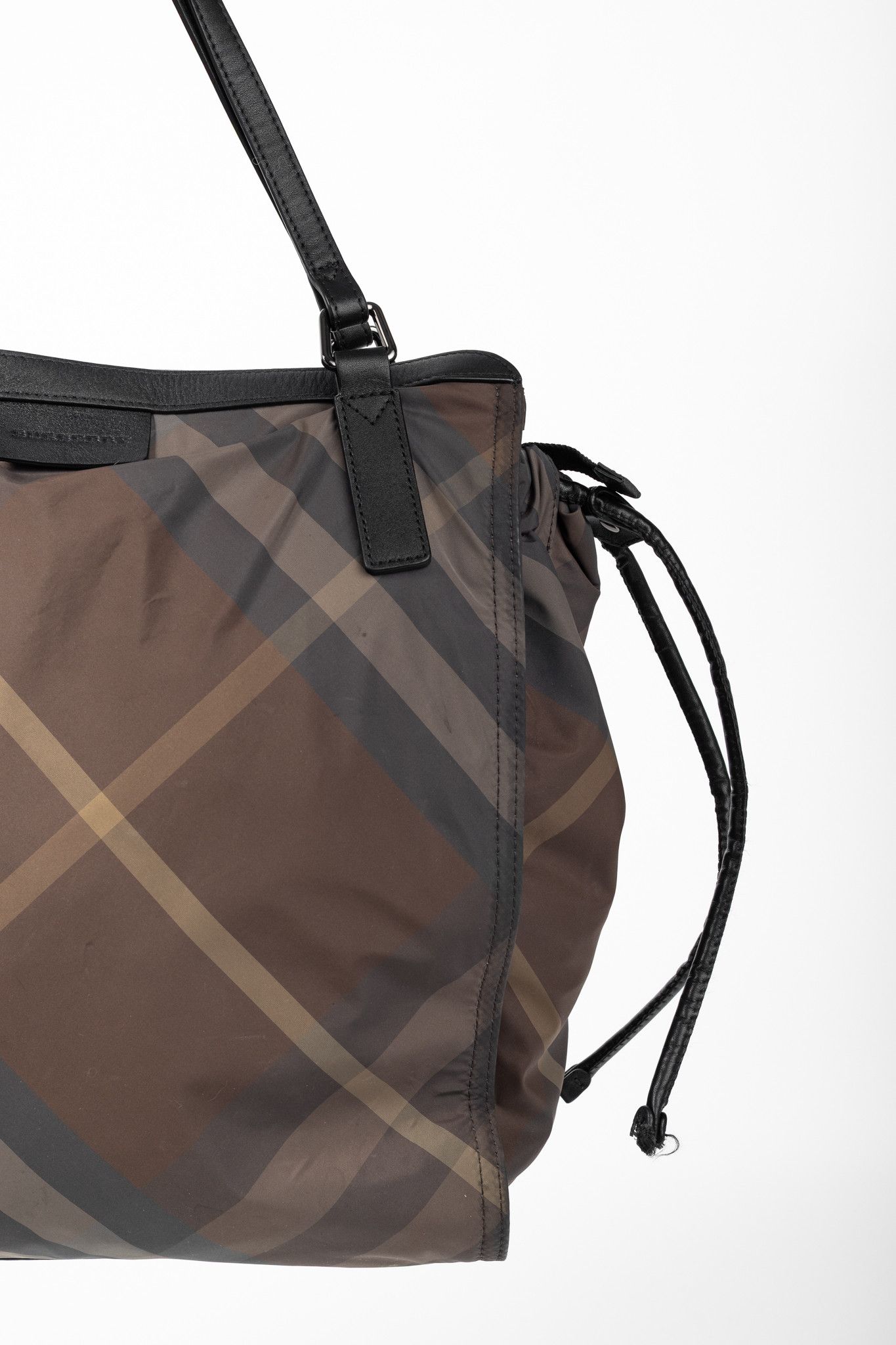 Burberry Burberry Buckleigh Check Taffeta Leather-Trim Packable Tote Size ONE SIZE - 6 Thumbnail