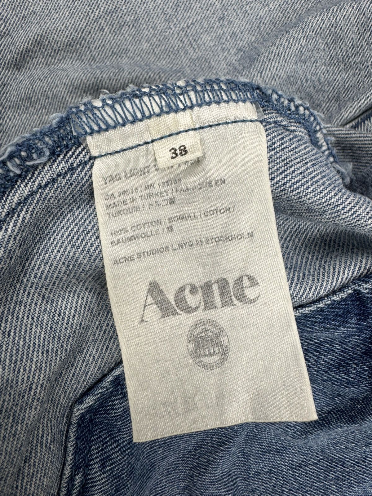 Acne Studios Vintage 00s Acne Studios Tag Light cropped denim jacket Size XS / US 0-2 / IT 36-38 - 16 Thumbnail