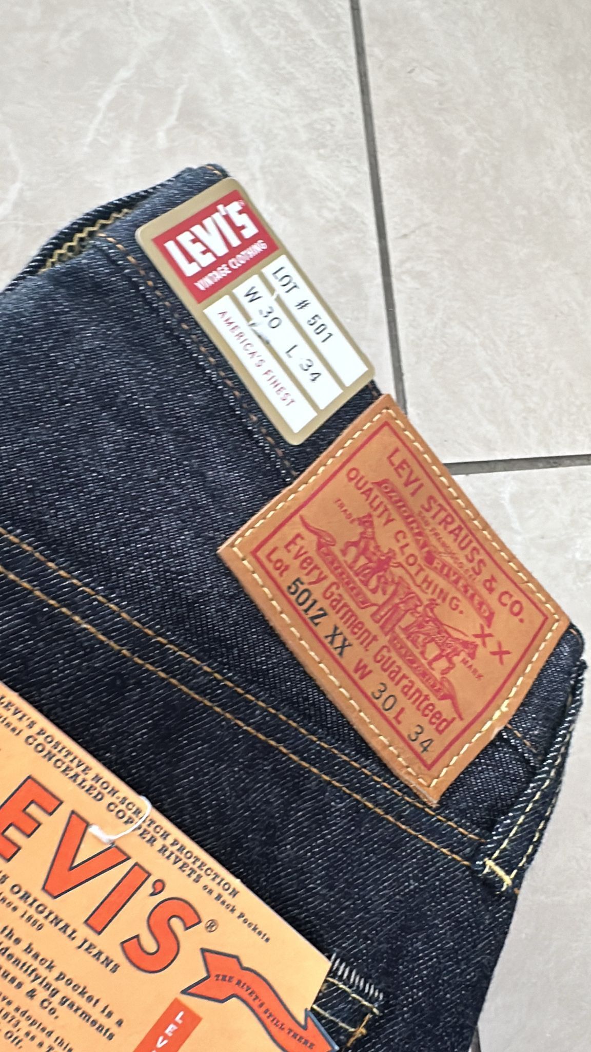 Levi's Vintage Clothing LVC Levi's Vintage Clothing 1954 501Z XX BigE Selvedge Jeans Size US 30 / EU 46 - 6 Thumbnail