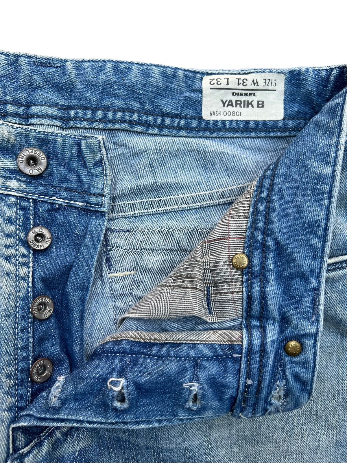 Diesel × Vintage Vintage Distressed Diesel Industry Wide Jeans 32x30 Size US 32 / EU 48 - 10 Thumbnail