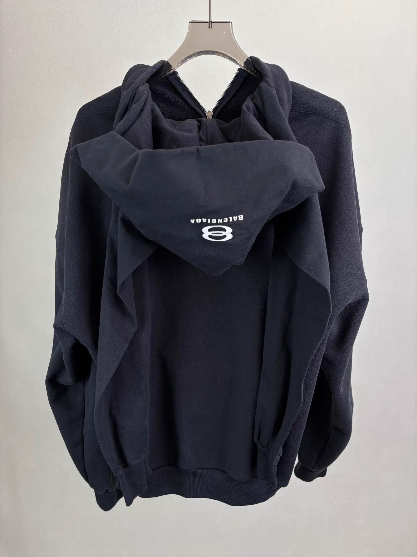 Balenciaga BALENCIAGA Runway Double-Ring Four-Sleeve Hooded Zip Jacket Size US M / EU 48-50 / 2 - 2 Thumbnail