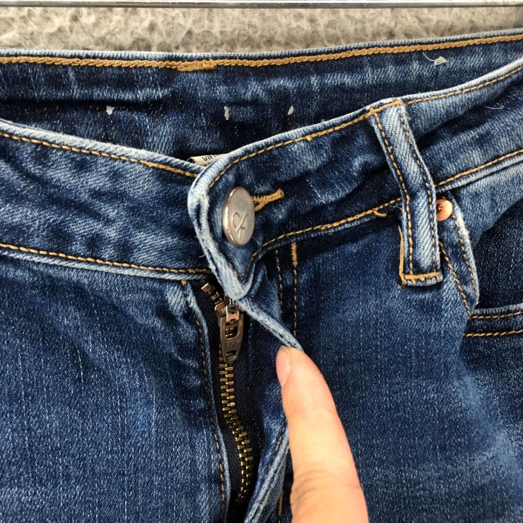 Calvin Klein Calvin Klein Skinny Jeans Womens 28x31 Blue Denim Low Rise Zip Jeans Size 28" / US 6 / IT 42 - 4 Thumbnail