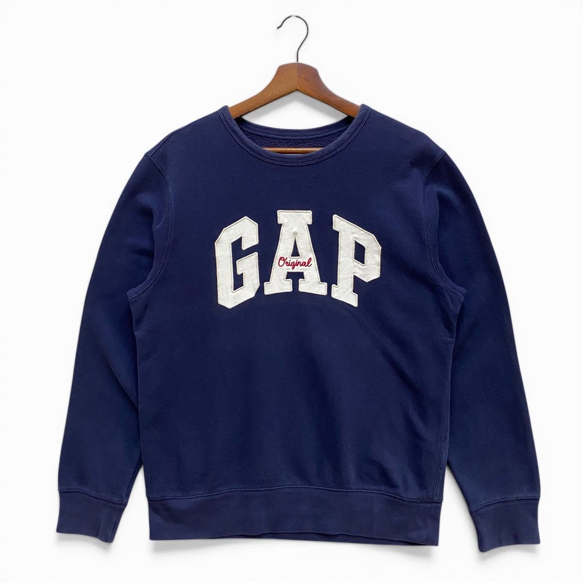 Gap GAP Original Applique Logo Spell Out Navy Sweatshirt Size M Size US M / EU 48-50 / 2 - 1 Thumbnail