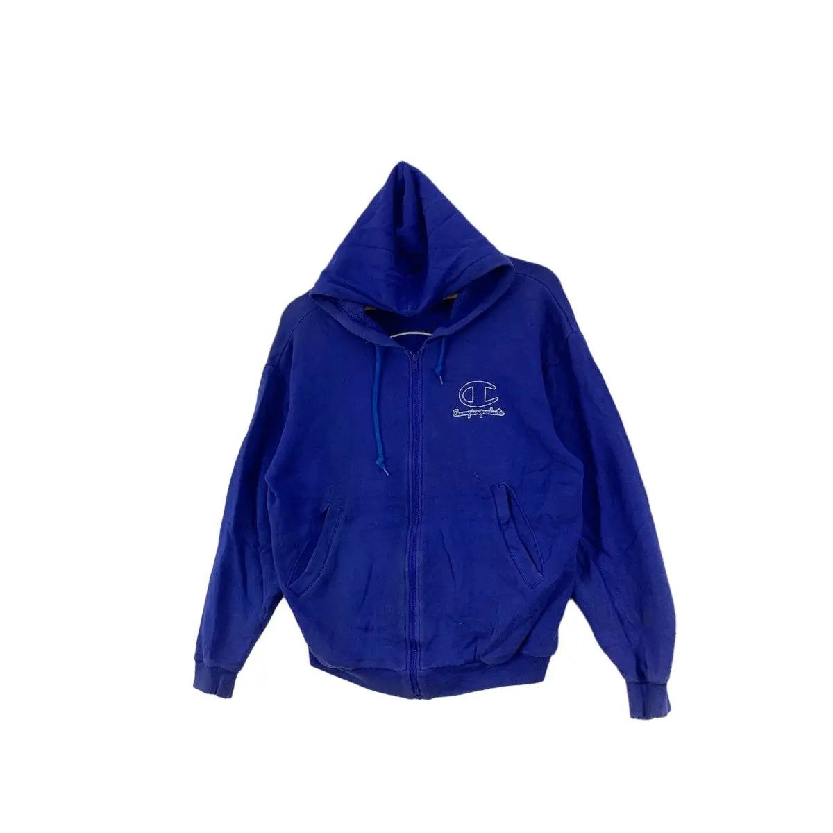 Champion Vintage 90’ CHAMPION PRODUCTS USA Blue Zipper Hoodie Size L / US 10 / IT 46 - 2 Thumbnail