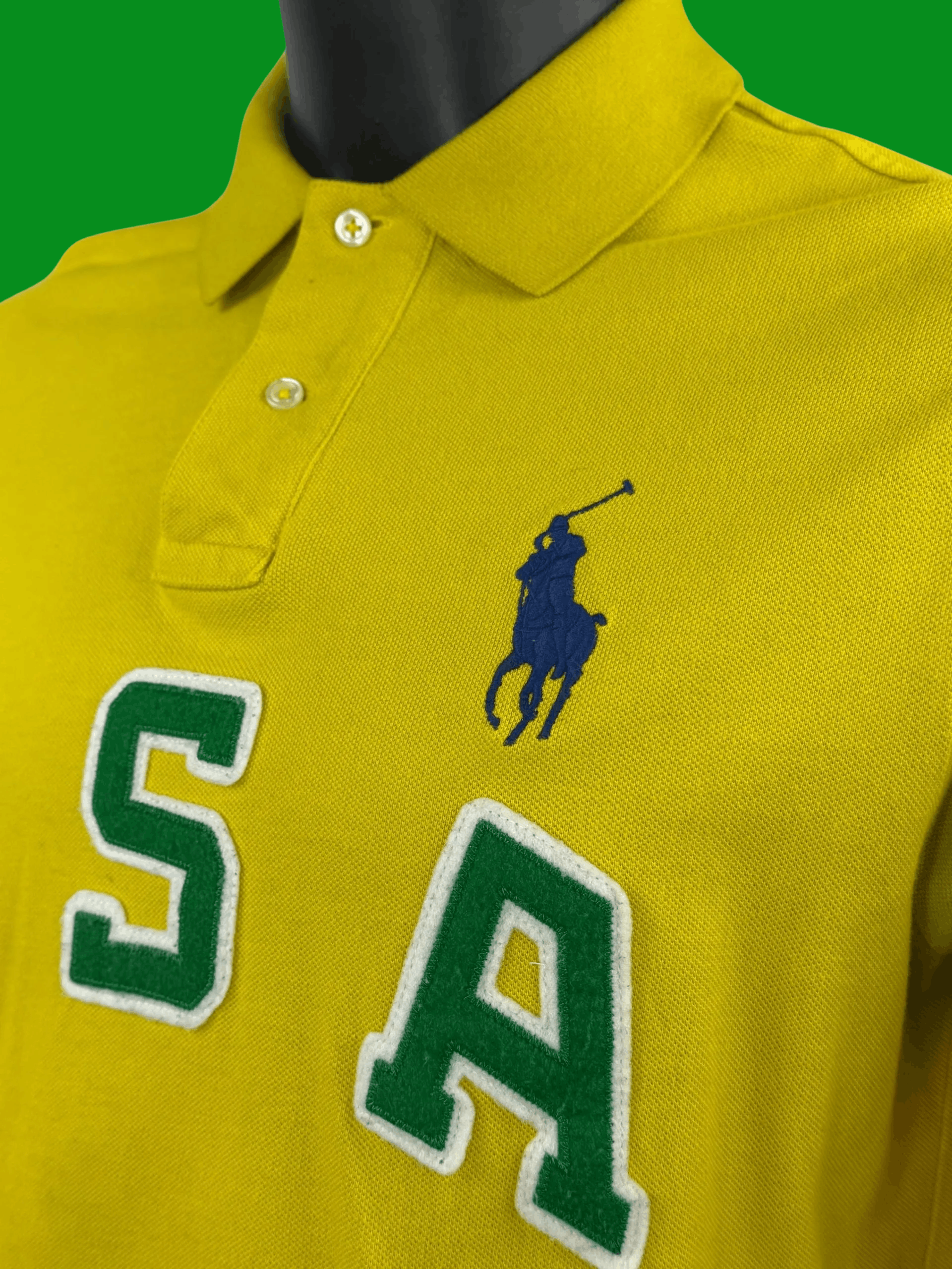 Polo Ralph Lauren VTG Polo Ralph Lauren “USA” Custom Fit Polo Shirt Size US L / EU 52-54 / 3 - 3 Thumbnail